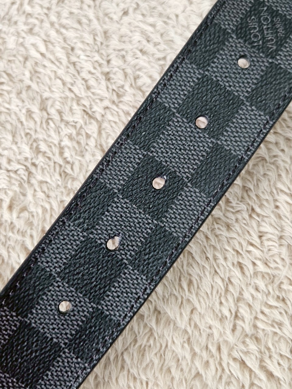 LV M9808 100/40 Initiales Damier Graphite Belt