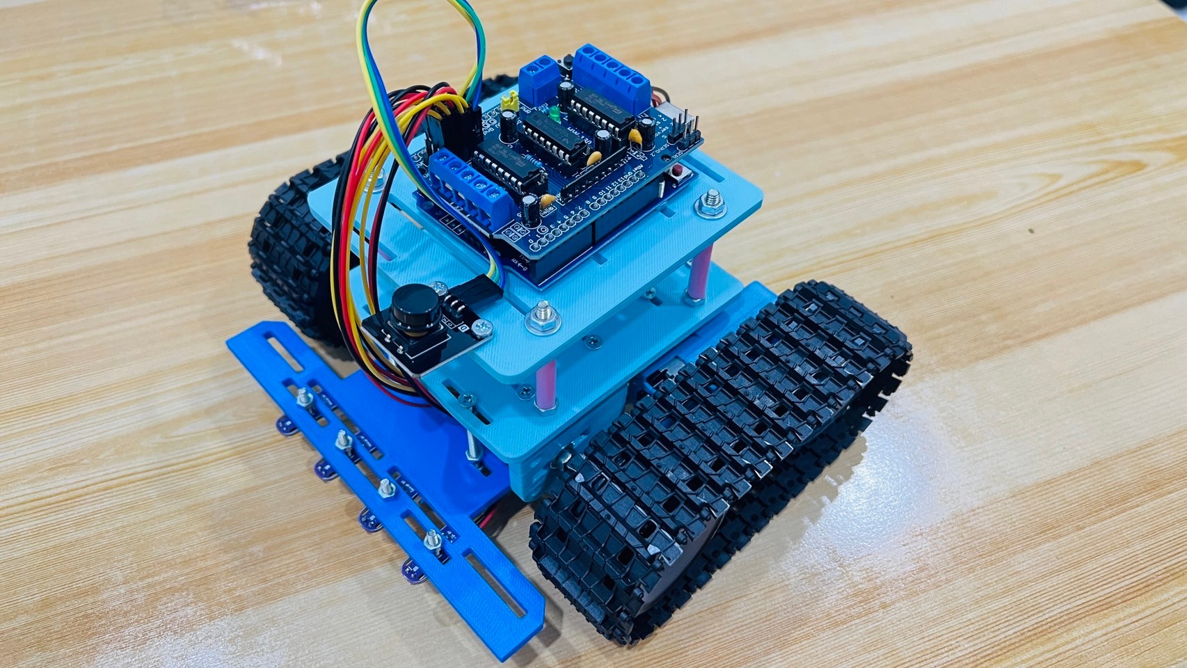 หุ่นยนต์เดินตามเส้นแบบ สายพาน