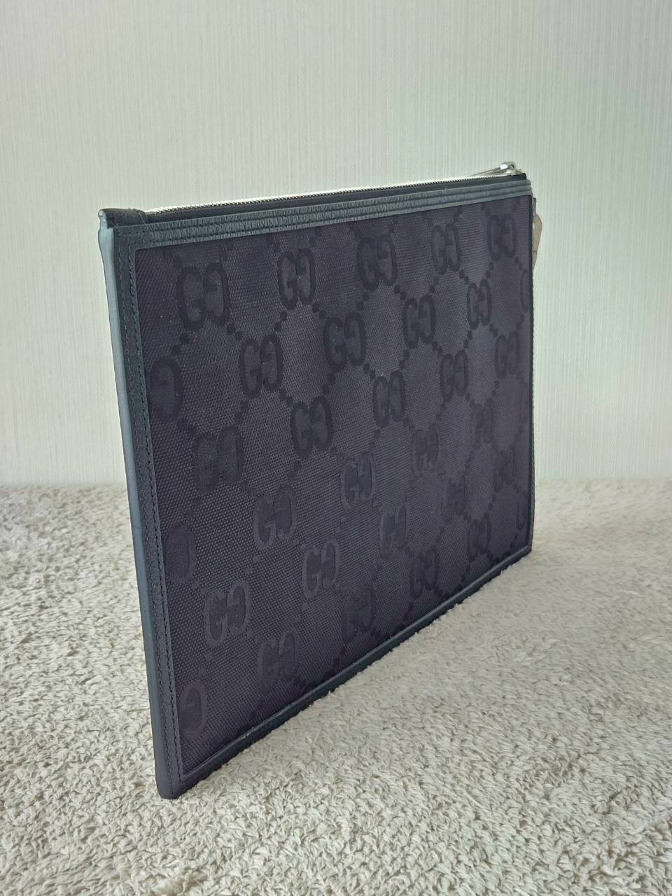 Gucci Off The Grid Leather Clutch Black