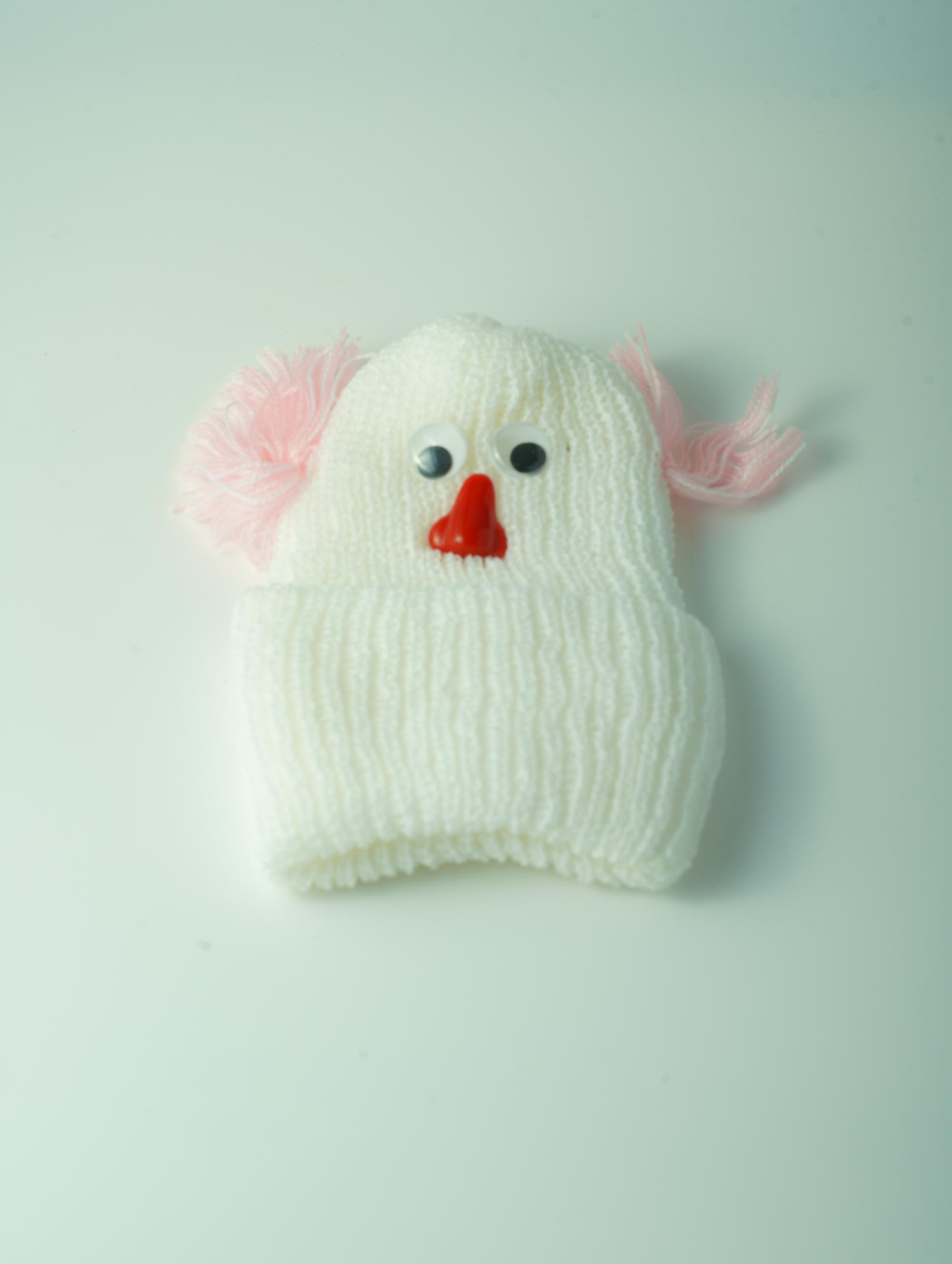 ขายส่ง หมวกไหมพรมเด็กแรกเกิด รุ่นเป็ดพื้นขาว (ราคาต่อโหล) nongnini1988