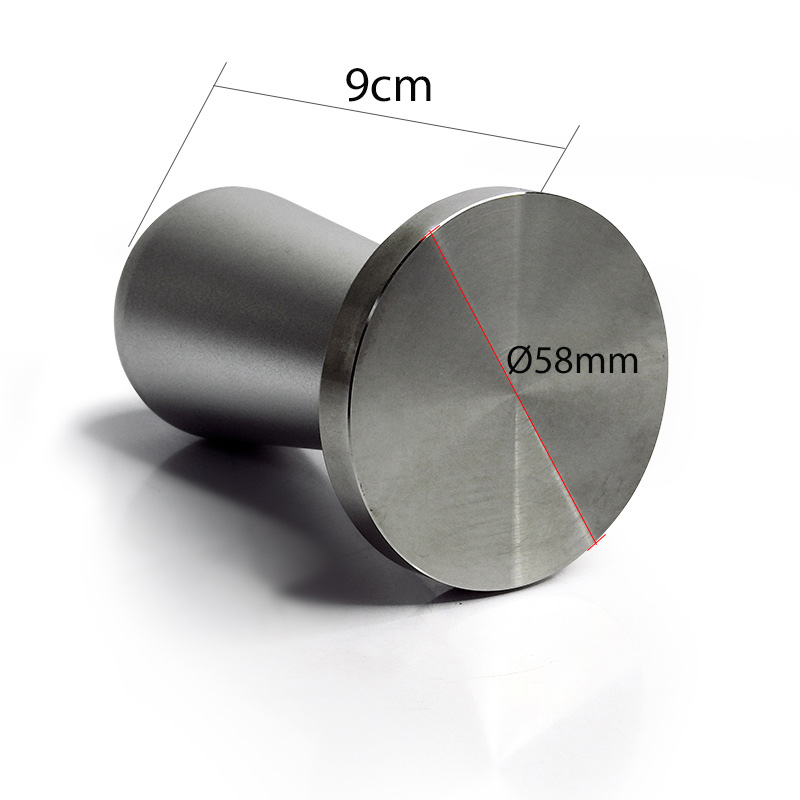 Stainless steel tamper 58 mm.