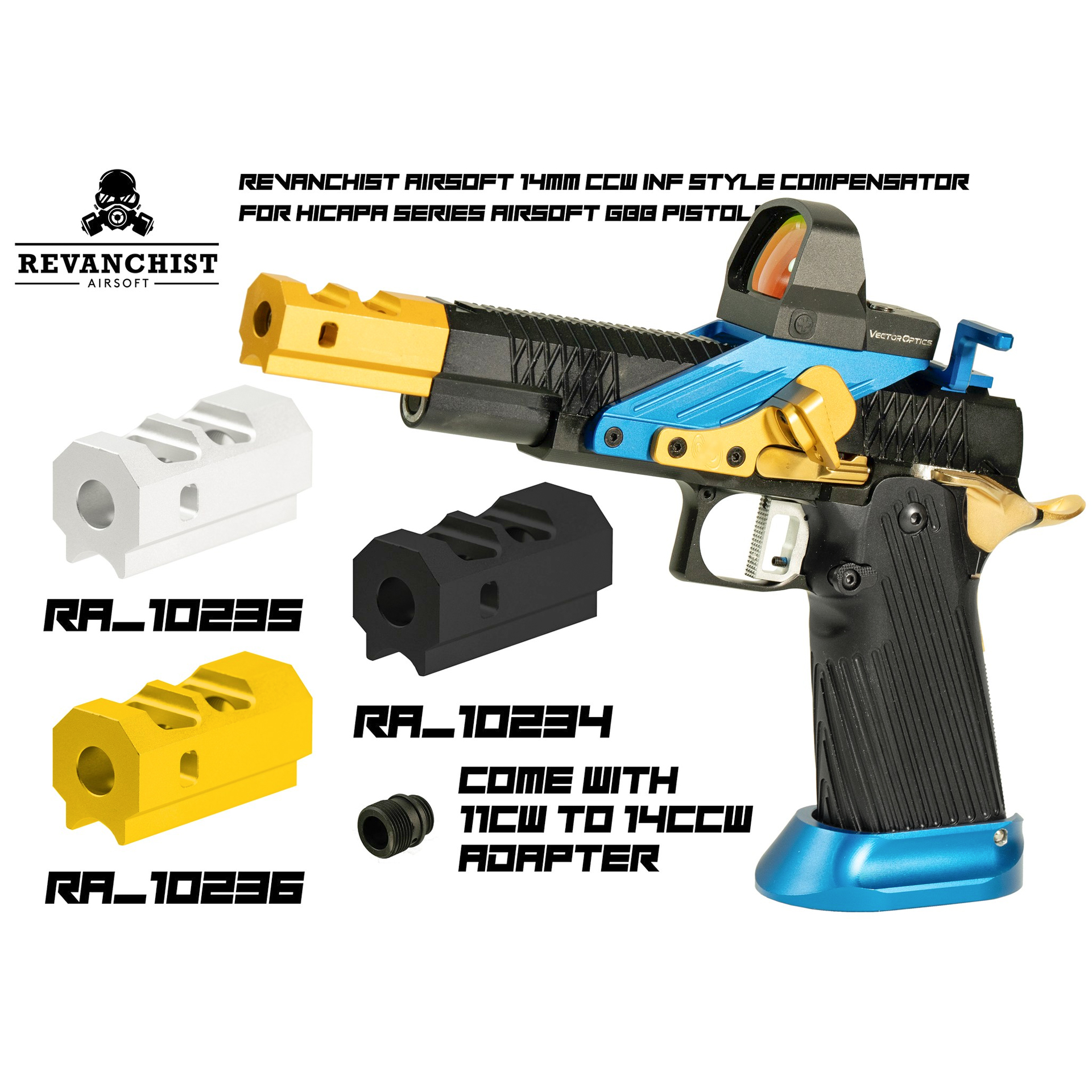 Revanchist 14mm CCW INF Style Compensator for Hi-CAPA