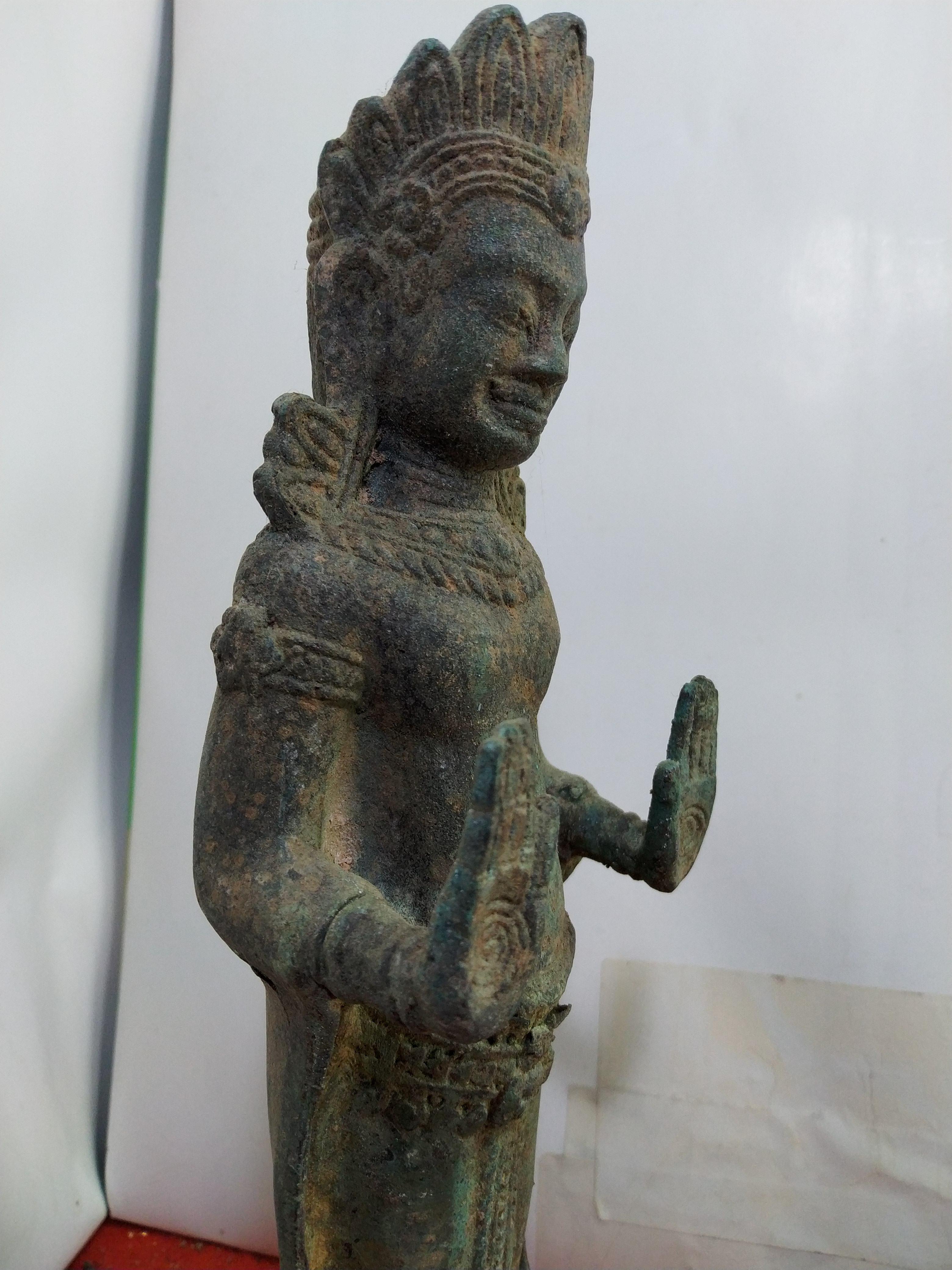 พระเทริดขนนก ลพบุรี ปางห้ามสมุทร สูง 12 นิ้ว