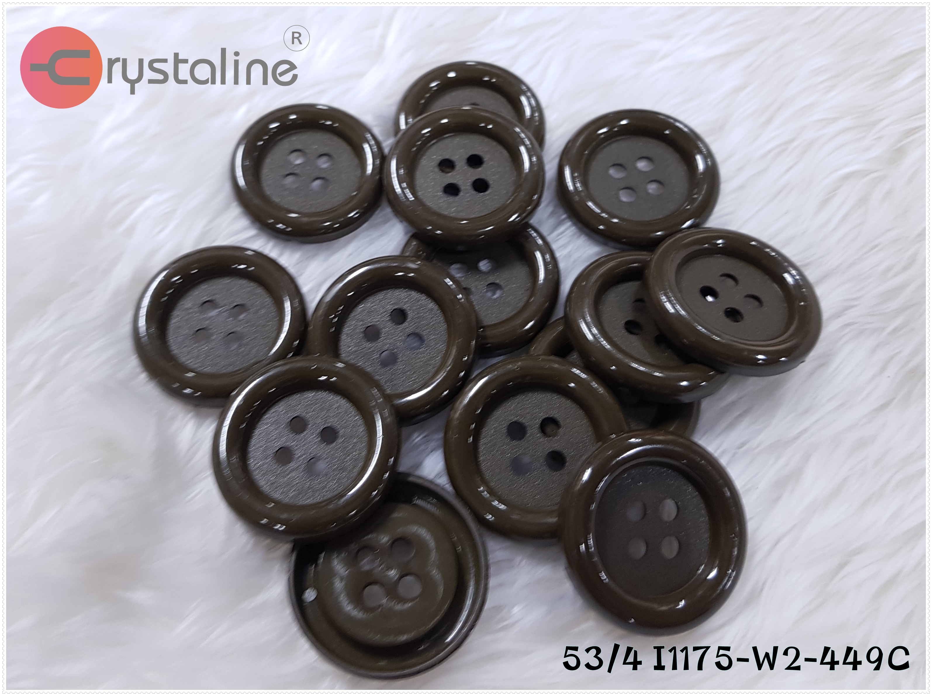 Big button - Brown col. (size 53L,50pcs/pack)