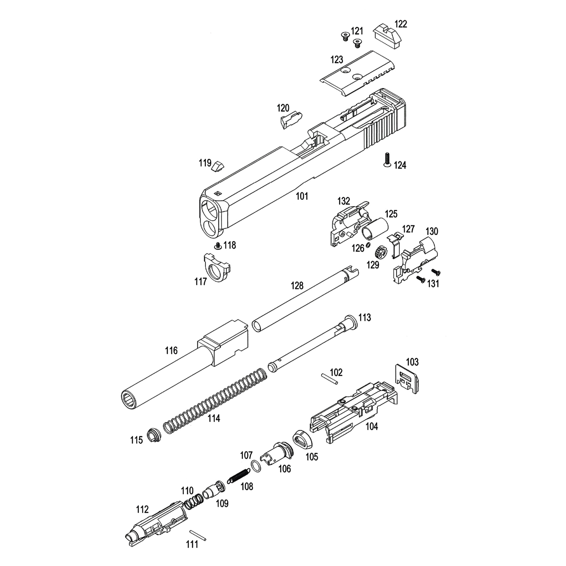 WE Glock MOS Series Blowback Unit