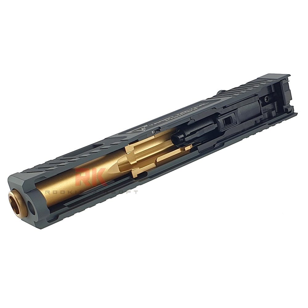 NOVA CNC Aluminum TTI G19 RMR Slide Kit for Marui G19 (Shiny Black)