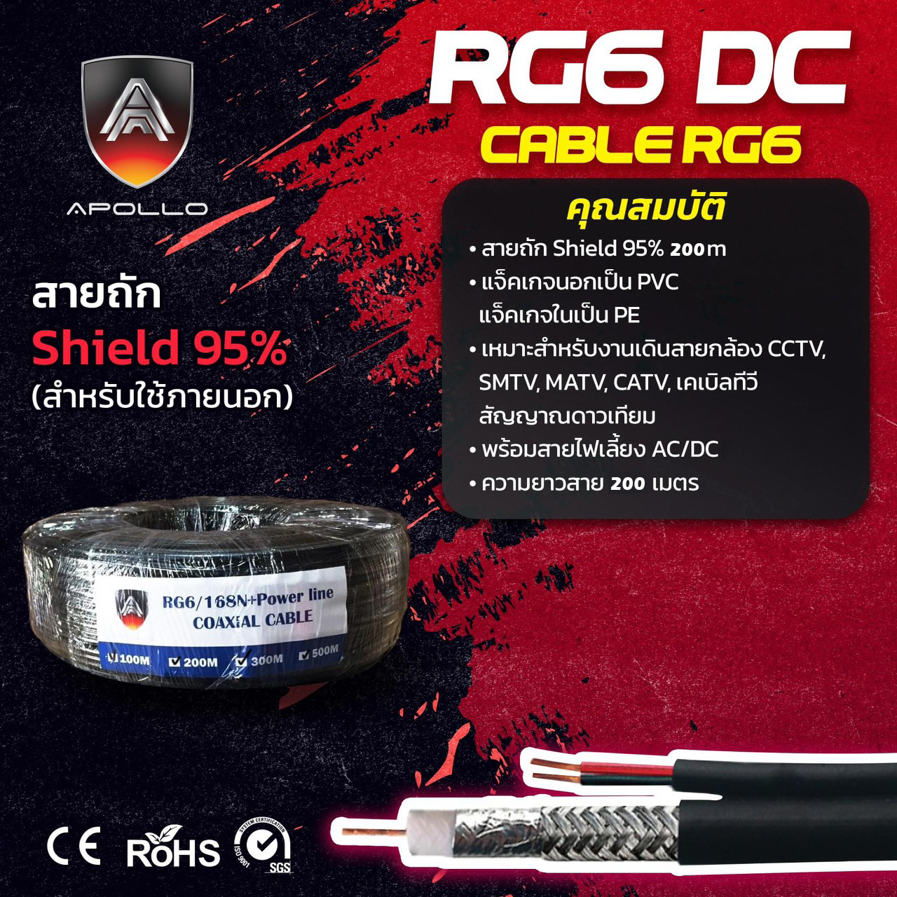 RG6+Power 200M Apollo