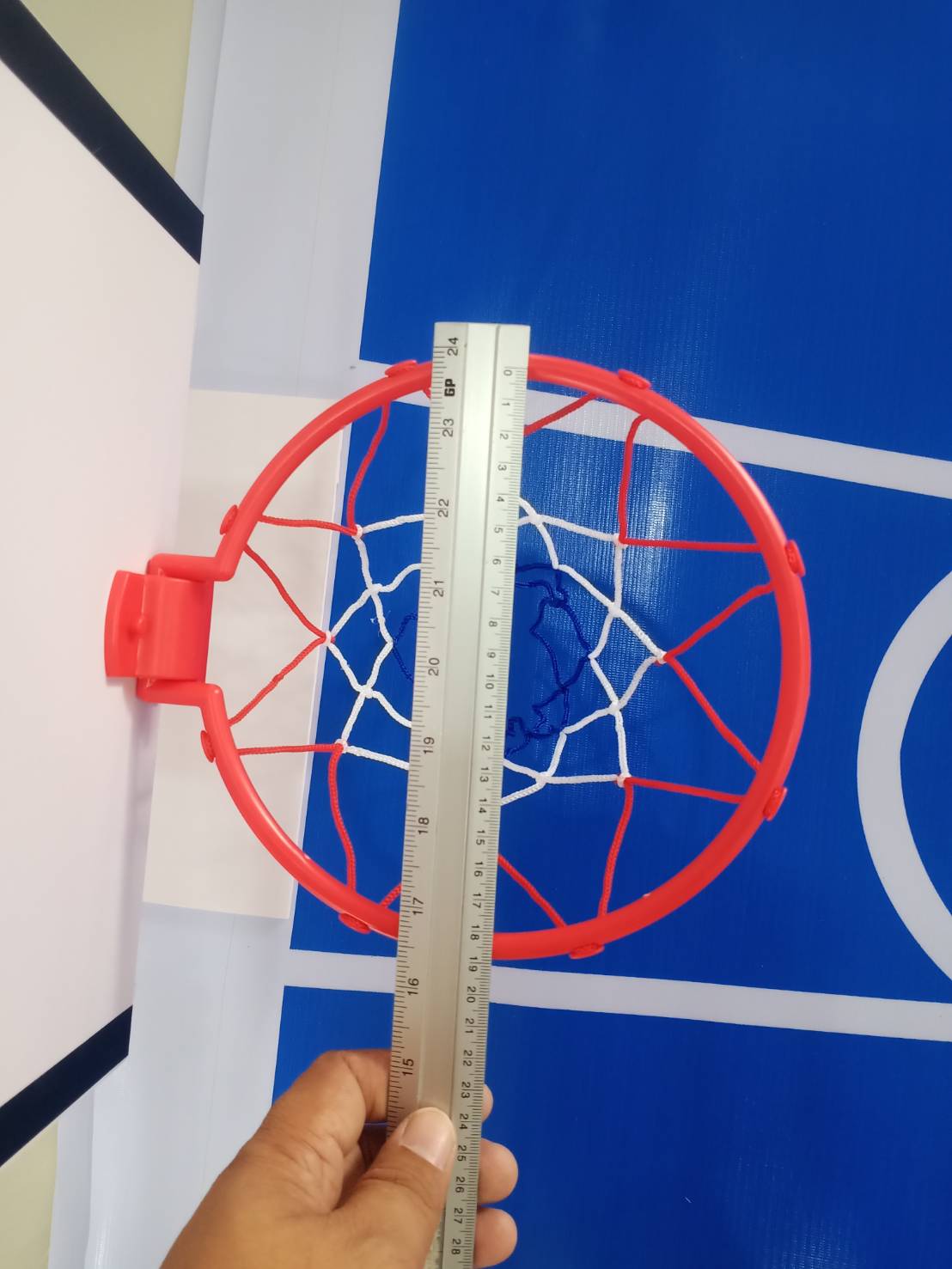 สนามหุุ่นยนต์นักบาสเกตบอล พร้อมแป้นบาสและห่วง ขนาดมาตรฐาน สพฐ. Ex