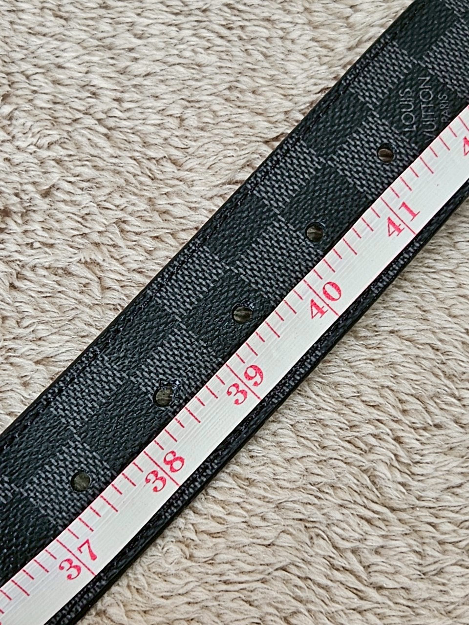 LV M9808 100/40 Initiales Damier Graphite Belt