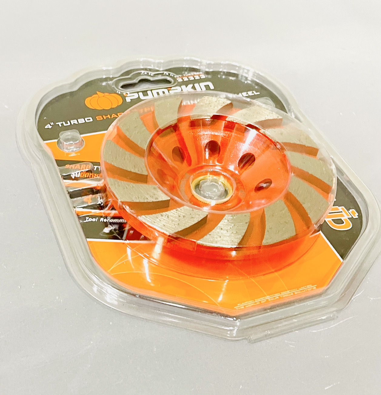 ใบเจียปูน 4" พัมคิน ส้ม ขัดหยาบ (ถ้วยเพชรขัดพื้น)