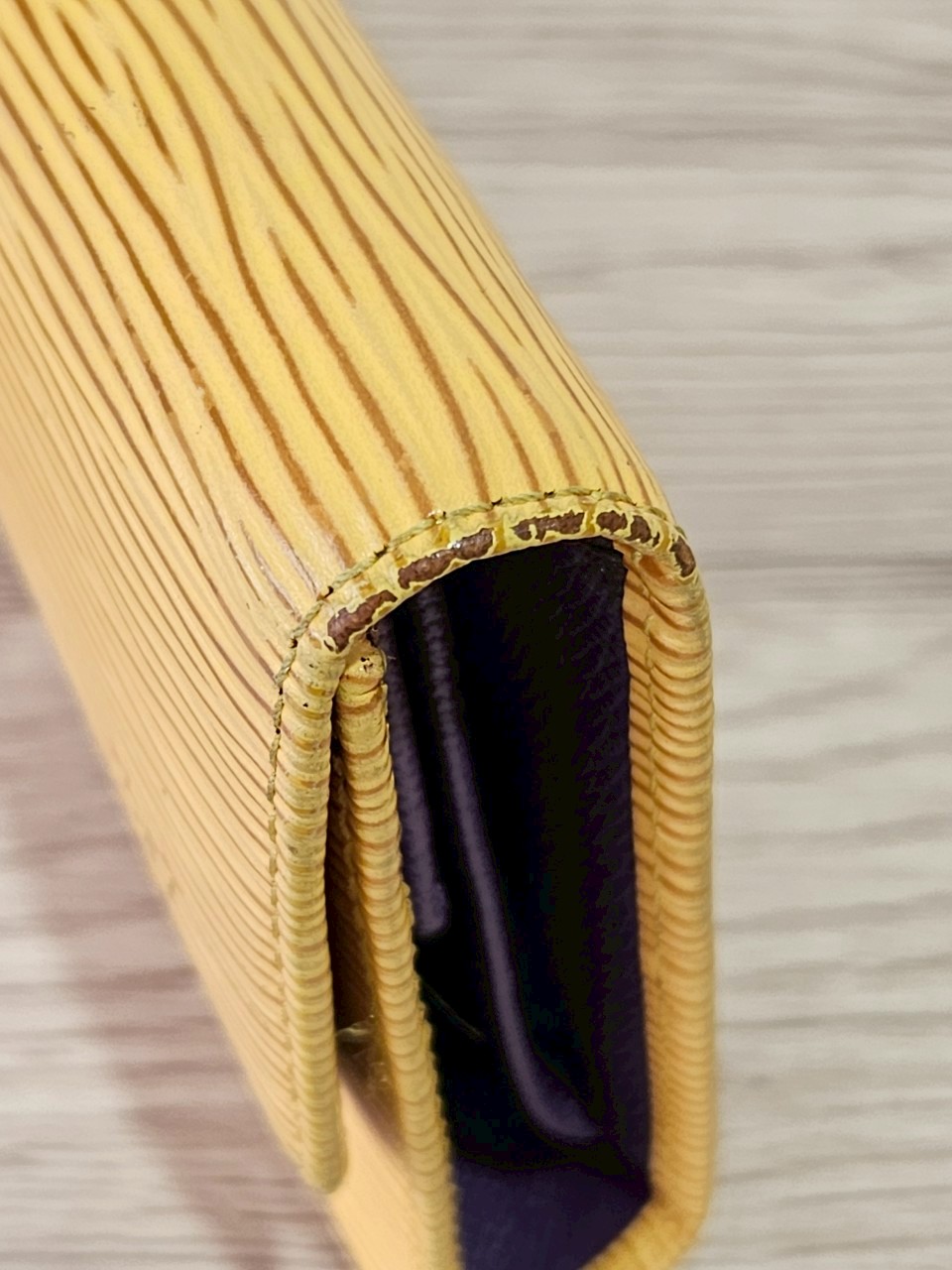 LV Epi Trifold Yellow Long Wallet