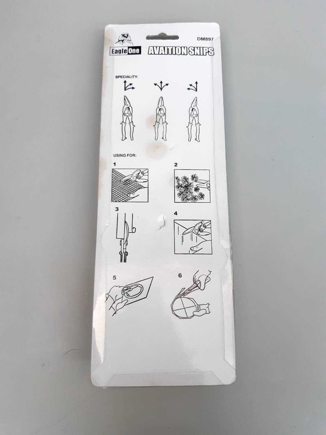 กรรไกรตัดเหล็กแผ่น 171-S ปากตรง EagleOne