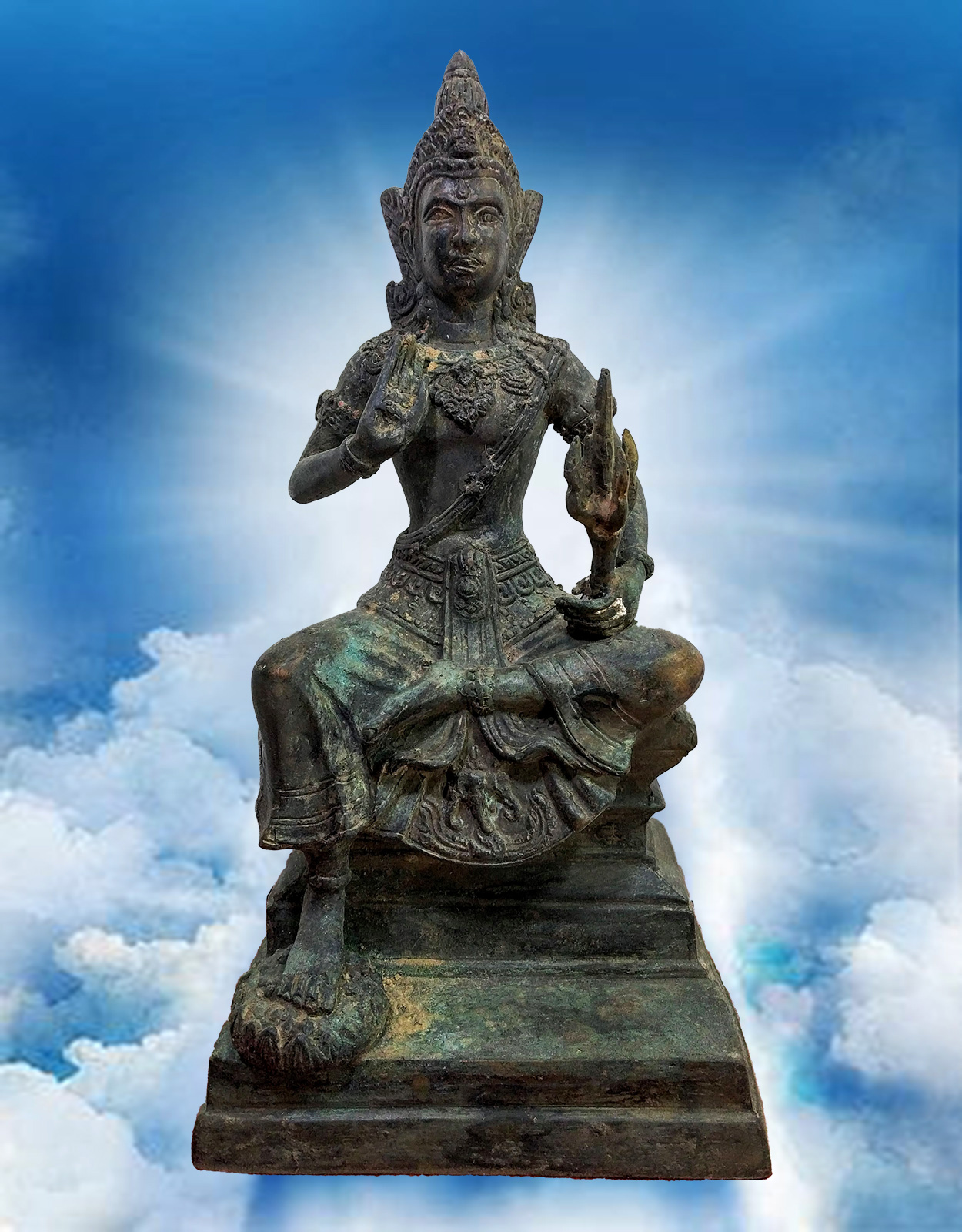 พระอินทร์ ท้าวสหัสมนัยน์ ท้าวโกสีย์ ท้าวสักกะเทวราช อมรินทร์ ศักรินทร์ มัฆวาน หรือเพรชรปาณี ฐาน 6 นิ้ว