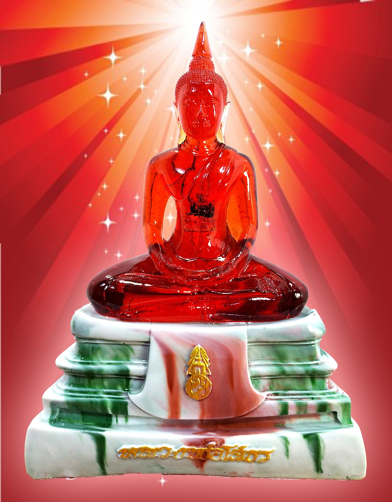 หลวงพ่อโสธร ภปร หน้าตัก 5 นิ้ว ผิวสีแดง
