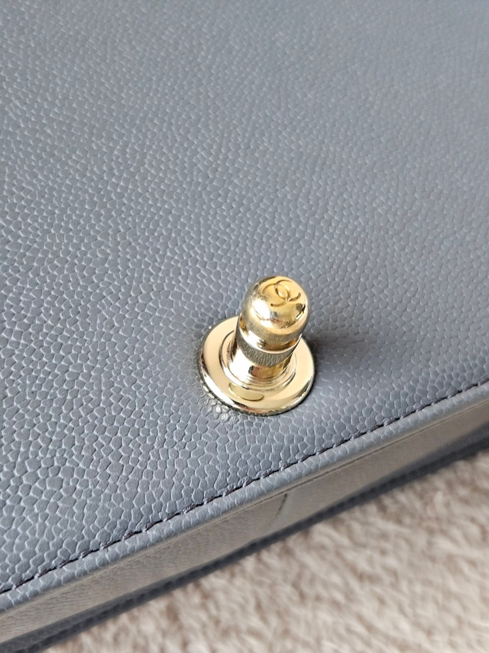 Chanel Boy 10 Cavier SHW สีเทา Microchip