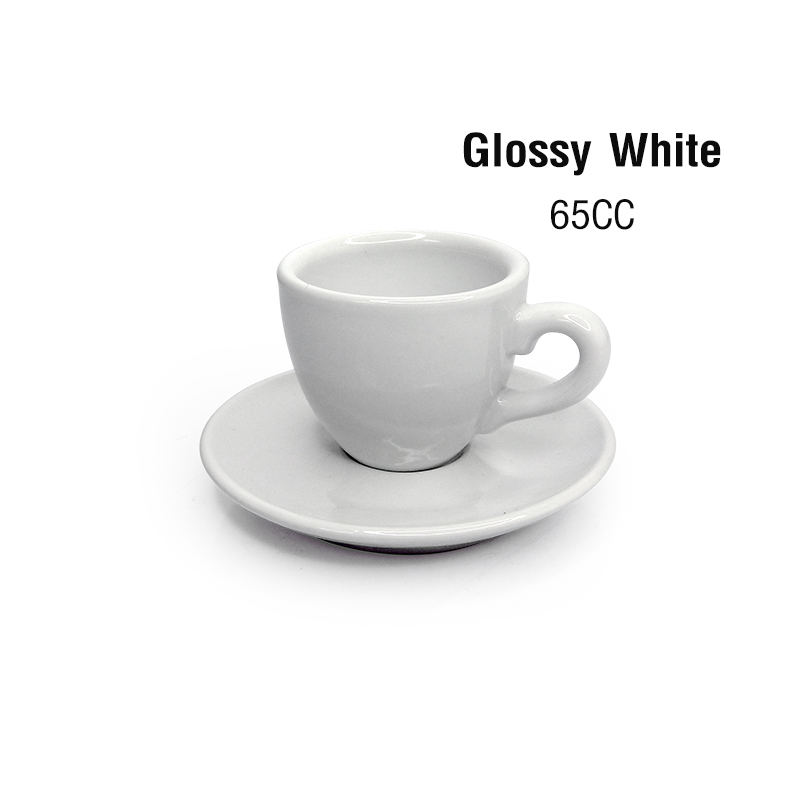 Espresso cup 65CC.(S) with saucer Glossy White 1618-072