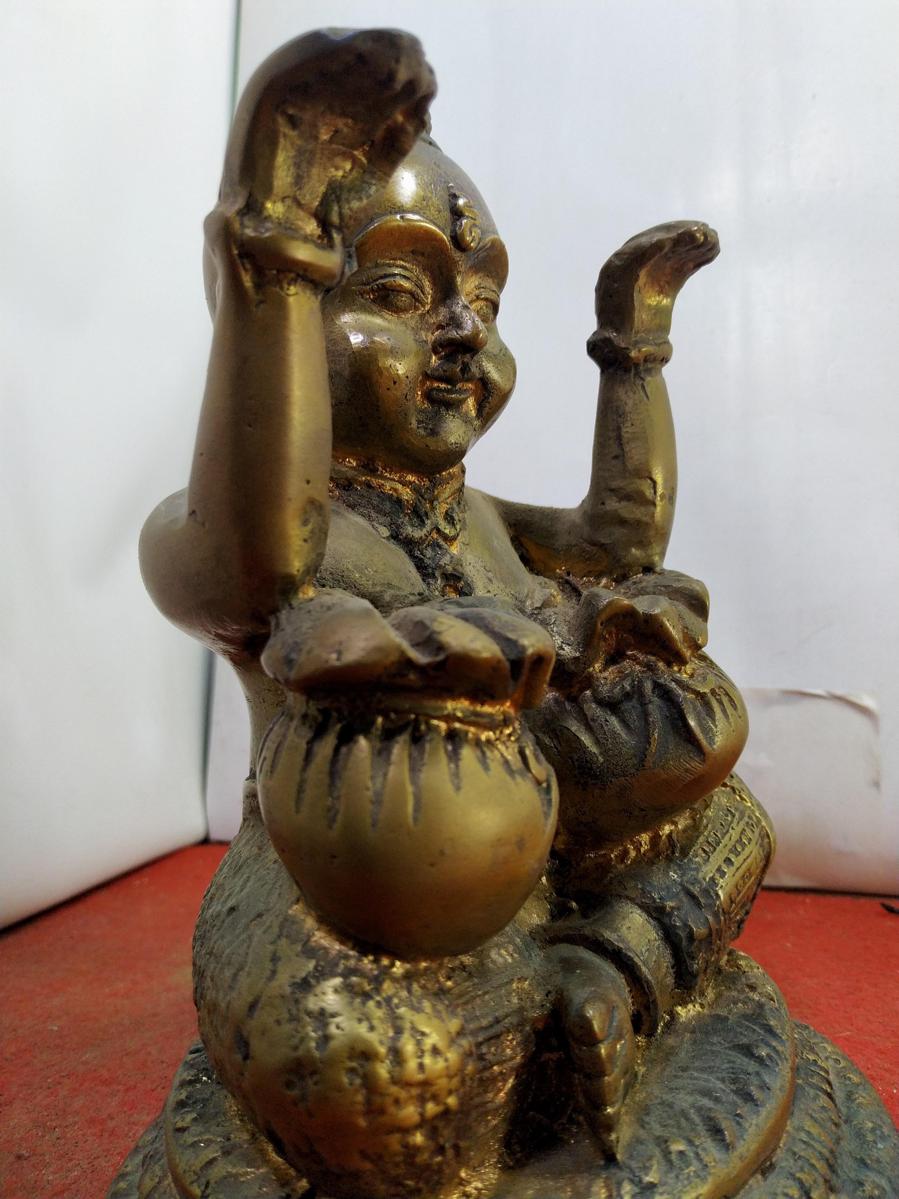 กุมารทองเจ้าสัวเฮง เนื้อโลหะ ฐานขนาด 5 นิ้ว