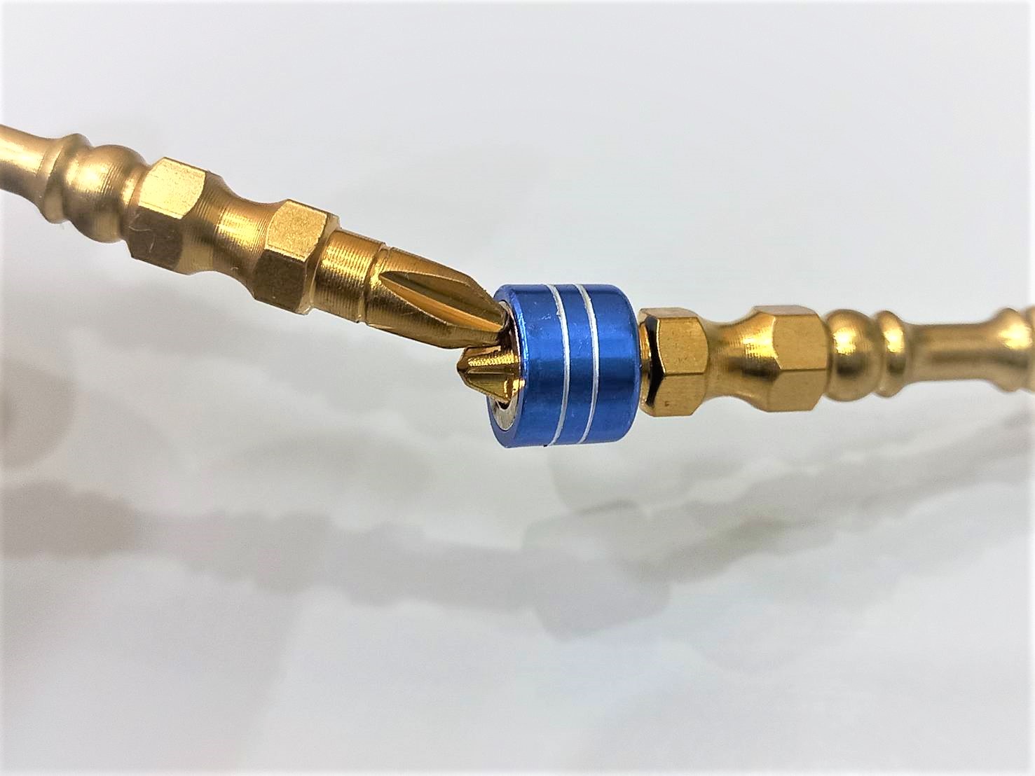 ดอกไขควงลม ปลอกแม่เหล็ก สีทองหัวน้ำเงิน