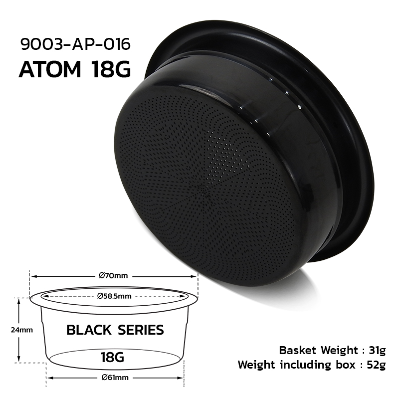 APRESSO BLACK ATOM BASKET FILTER 18G