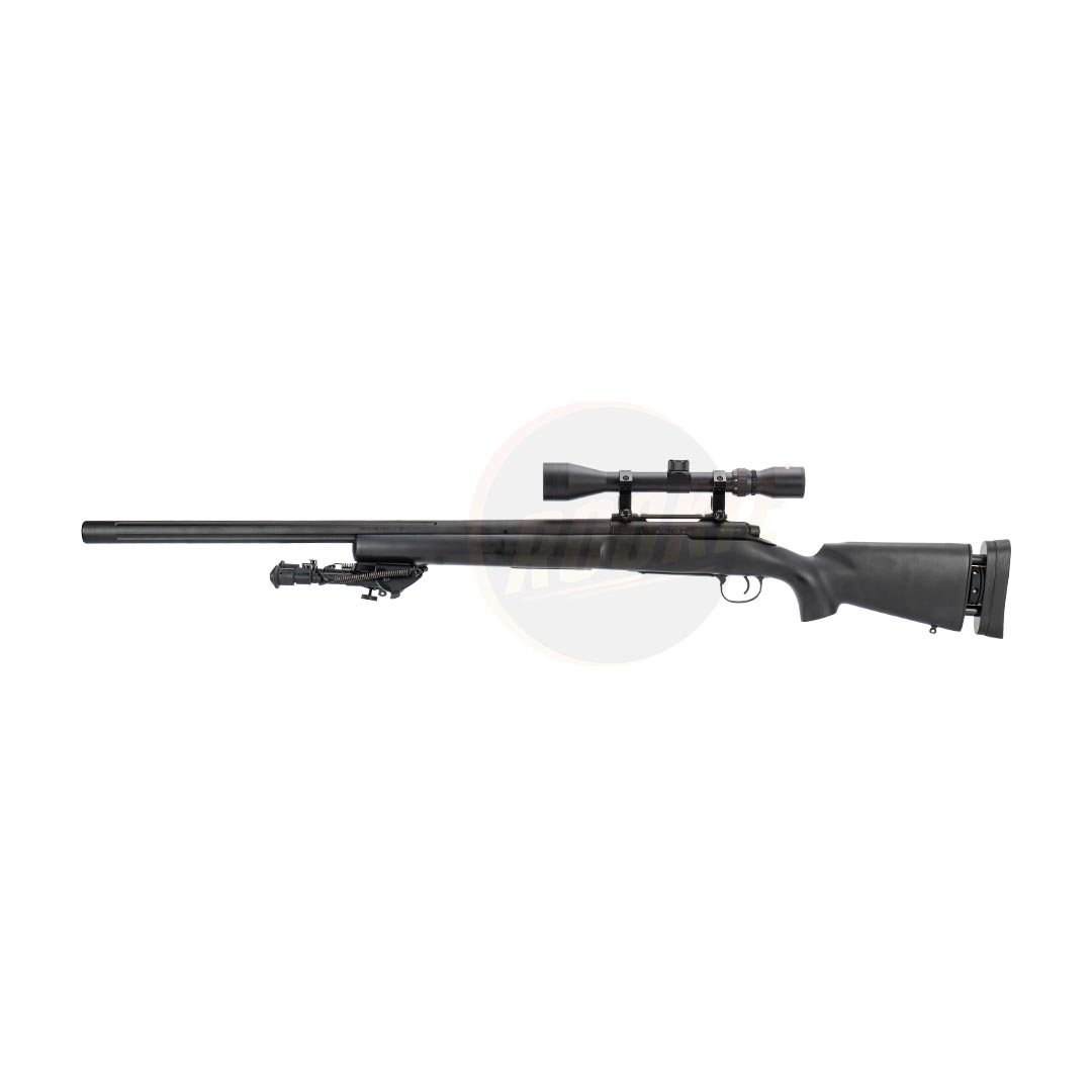 A&K M24 (Wood) Air Cocking Sniper Rifle - Black