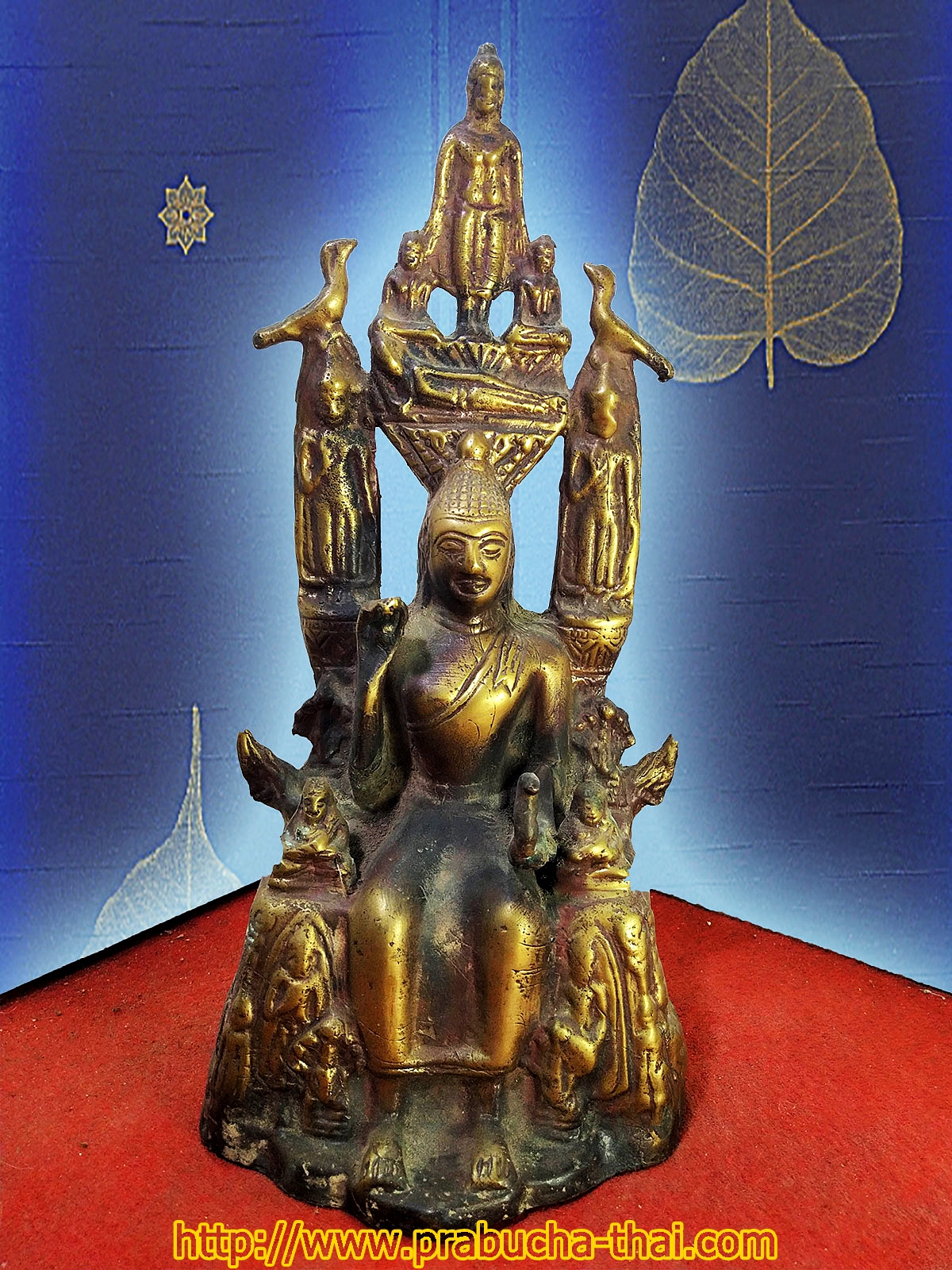 พระบูชา พระซุ้ม พุทธกวัก เนื้อโลหะสำริด