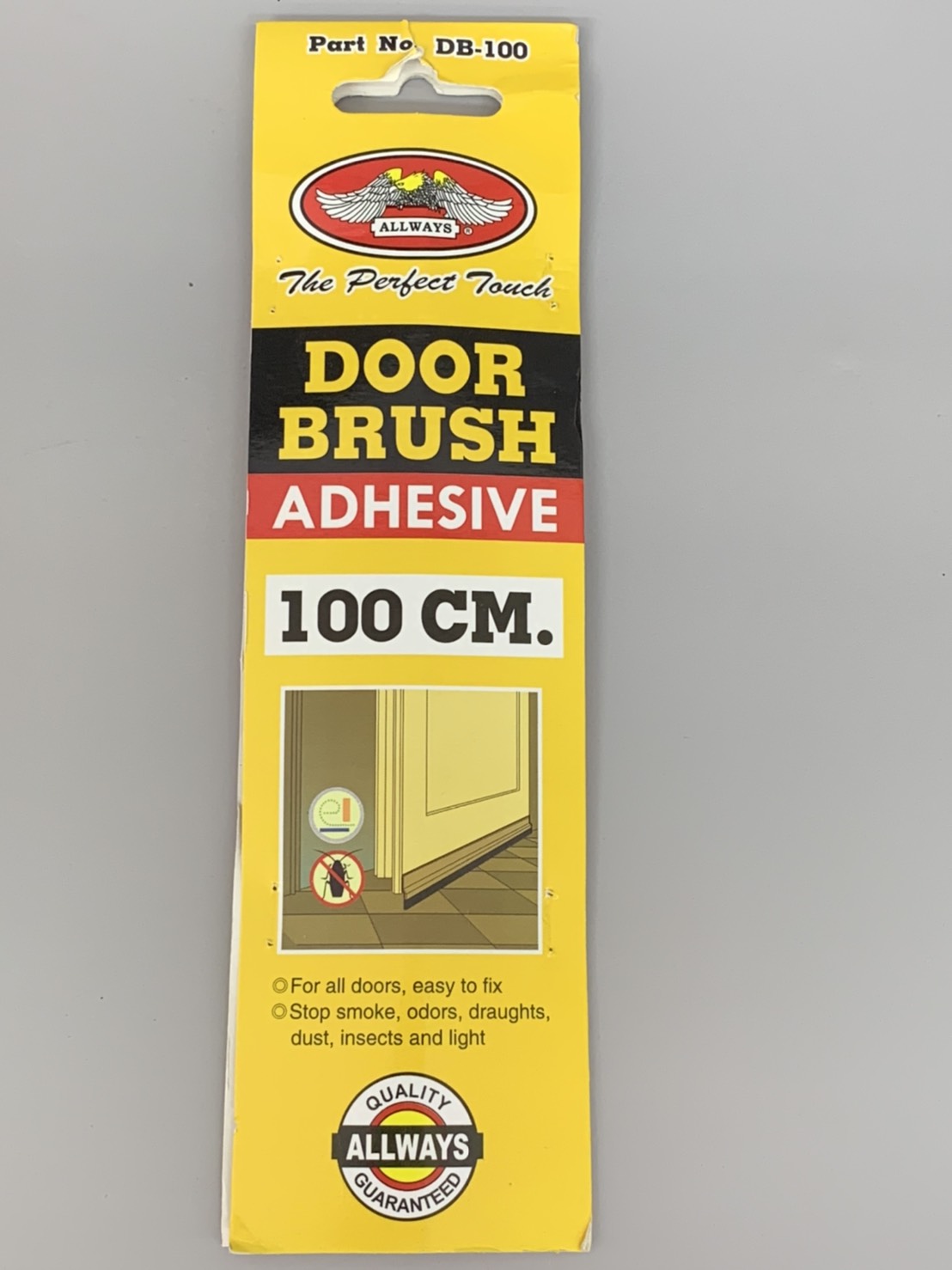 คิ้วประตูกันแมลง 100 ซม. สีน้ำตาล (พร้อมแถบกาว)