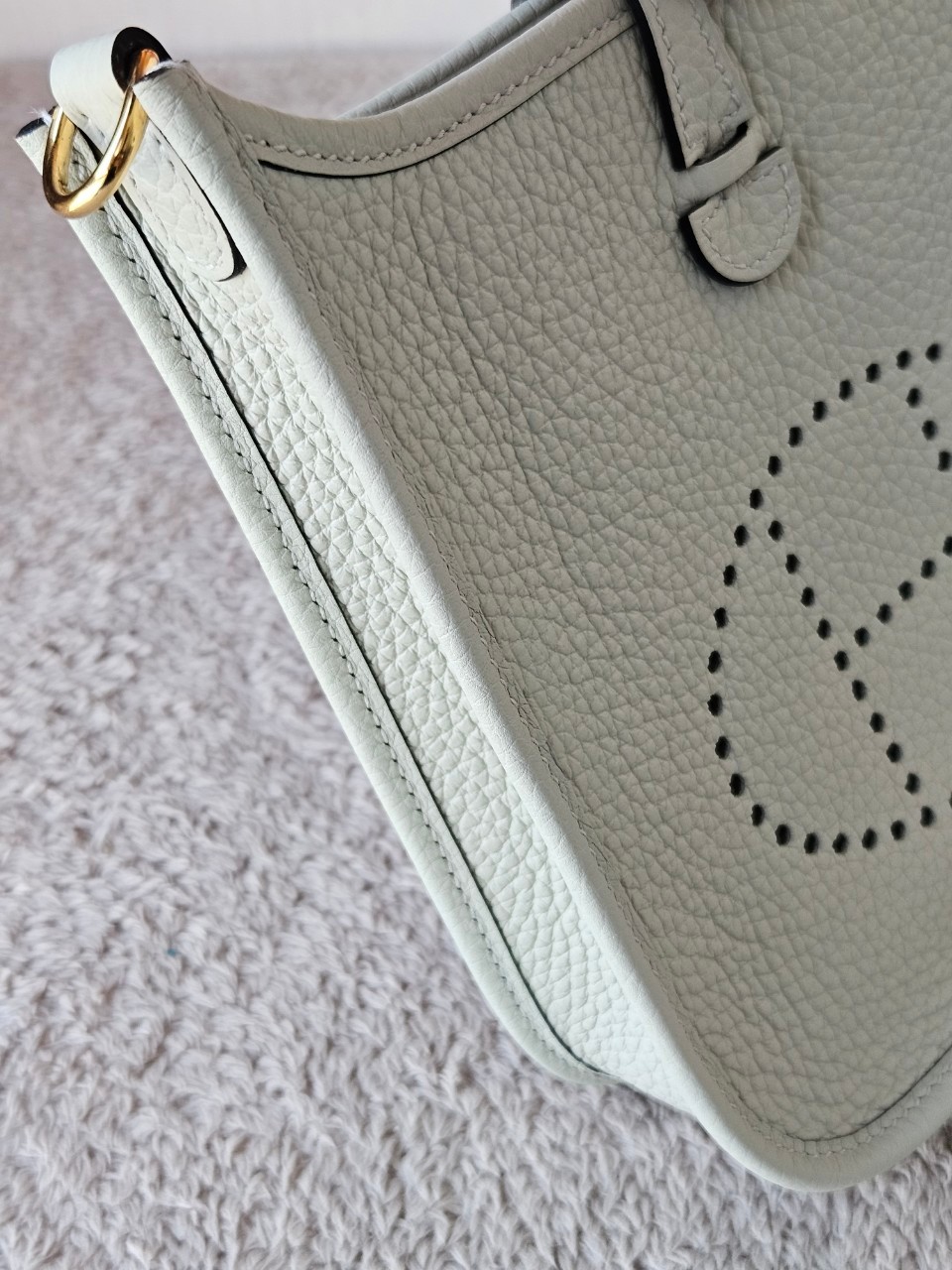 Hermes Evelyne mini size16 stamp B (2023) สี Gris Neve