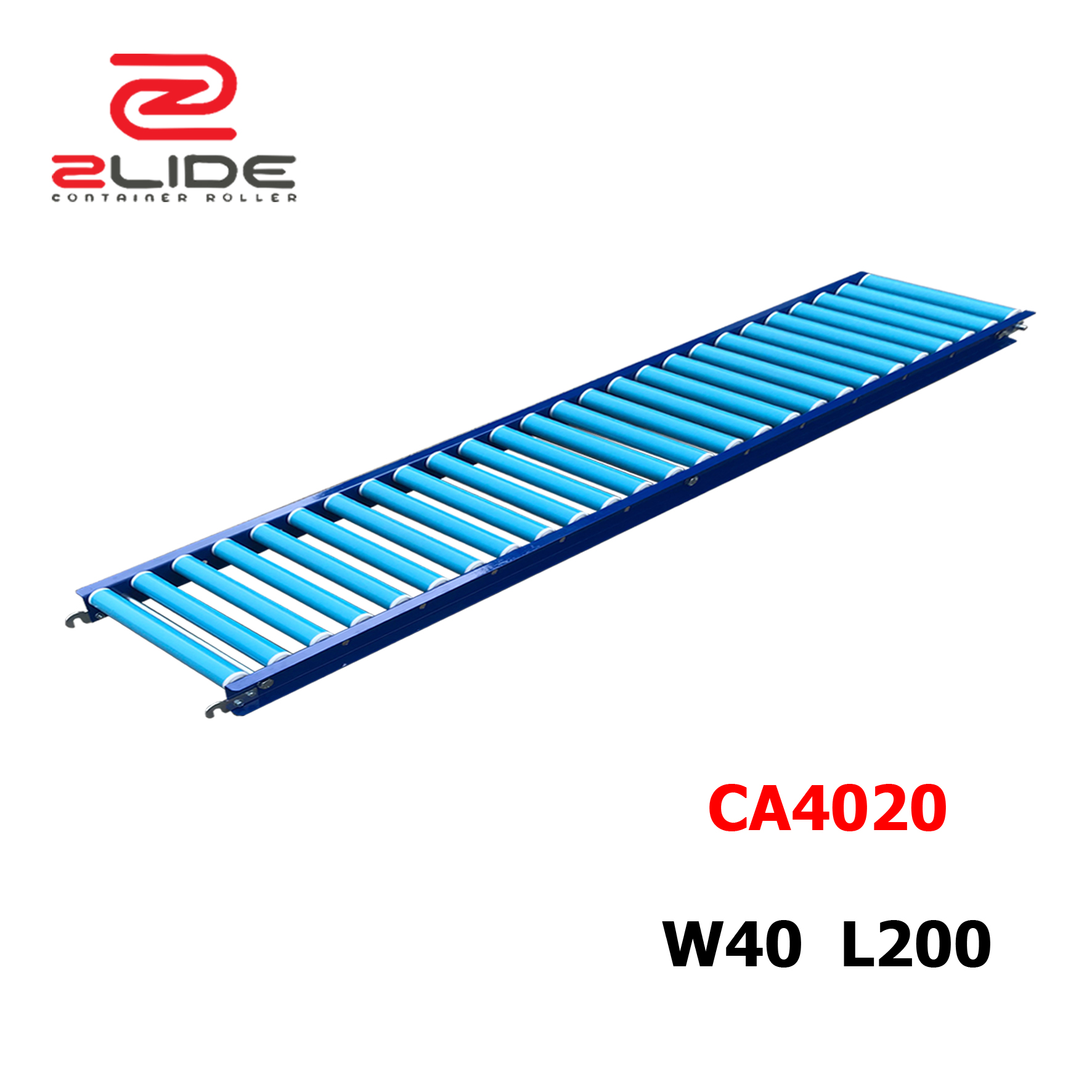 Zlide Container Roller รางลูกกลิ้ง ลำเลียงสินค้า CA4020 W40 x L200 กว้าง 40cm ยาว 2 M