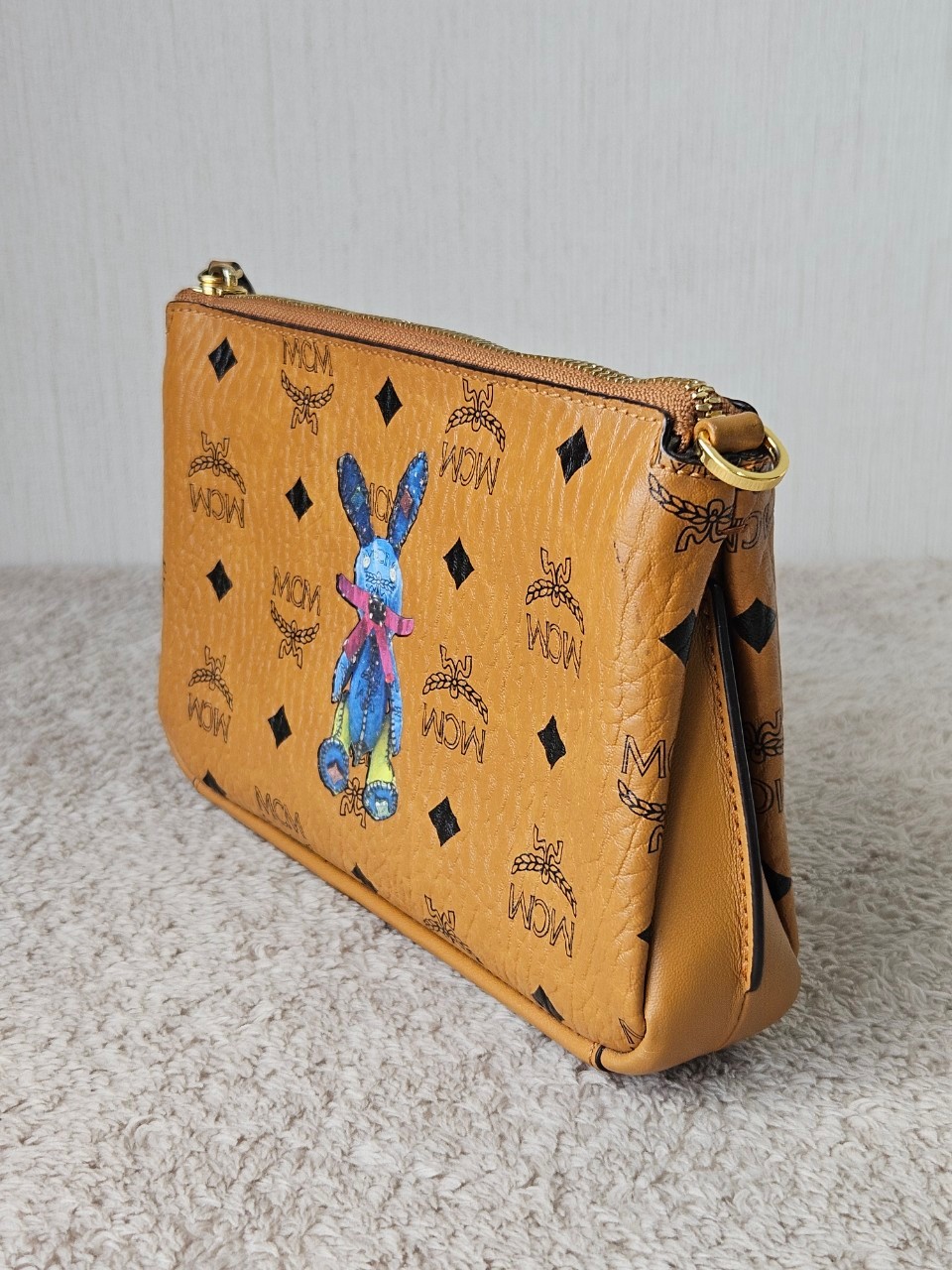 MCM Rabbit Top Zip Crossbody
