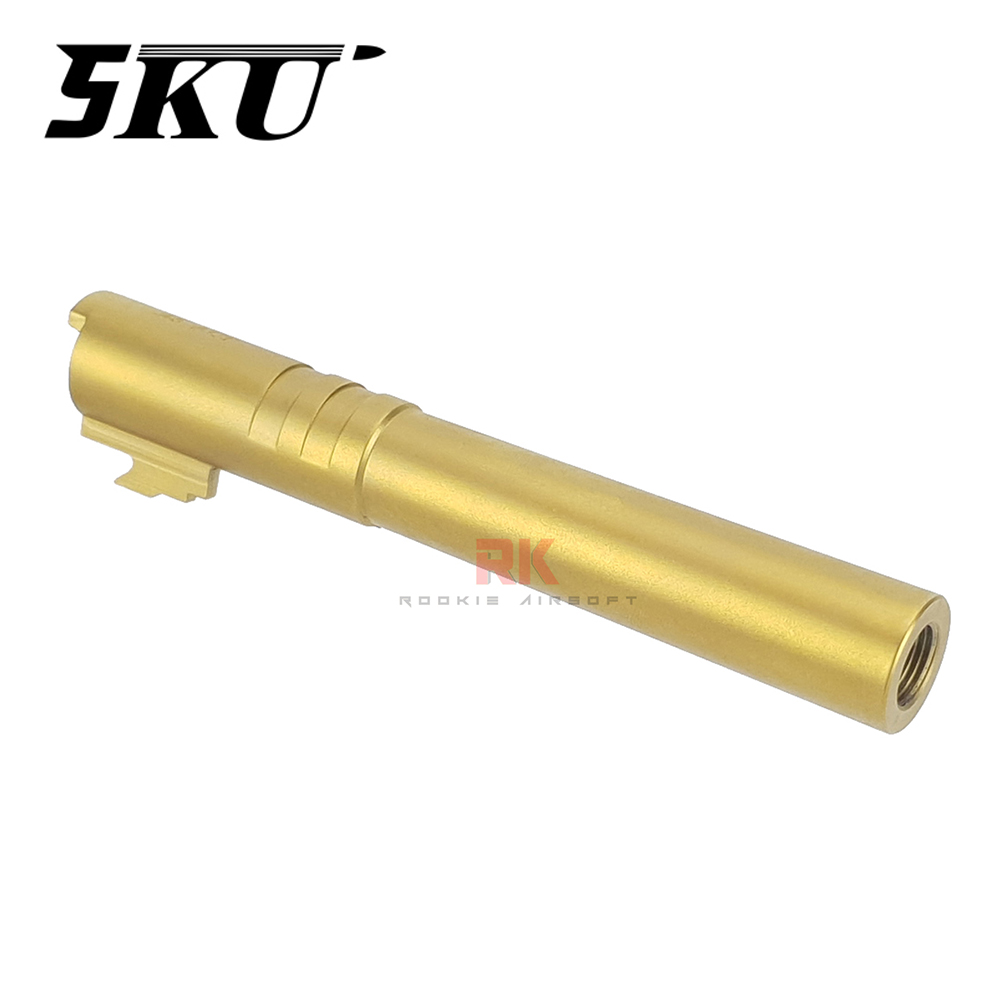 5KU Stainless Steel Threaded Outer Barrel .45 ACP For Marui Hi-CAPA 5.1 (Gold)