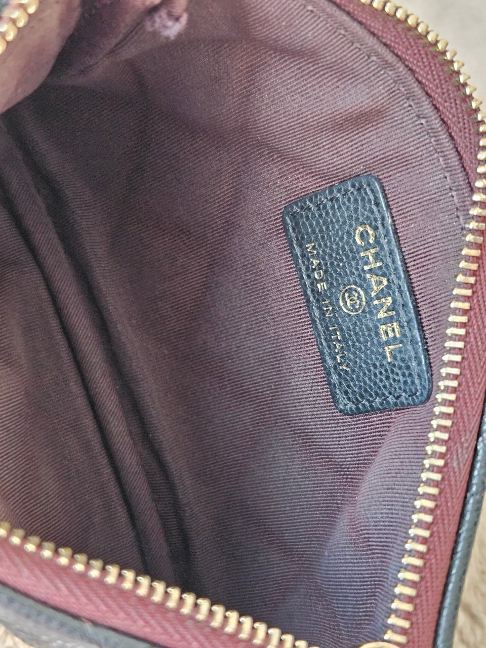 Chanel O Case Black Cavier GHW