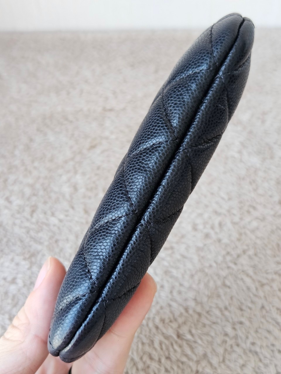 Chanel O Case Black Cavier GHW