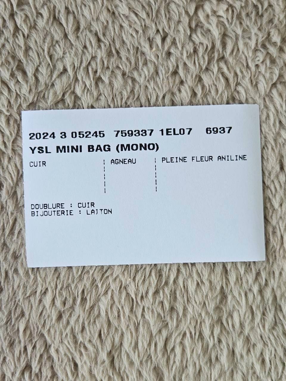 YSL Toy Puffer Mini Bag สีแดง