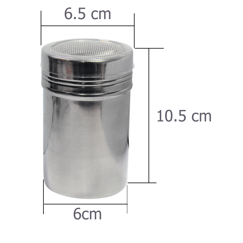 ขวดโรยผงโกโก้ และ น้ำตาล ฝาตะแกรงถี่ มีฝาปิดใส 1610-517