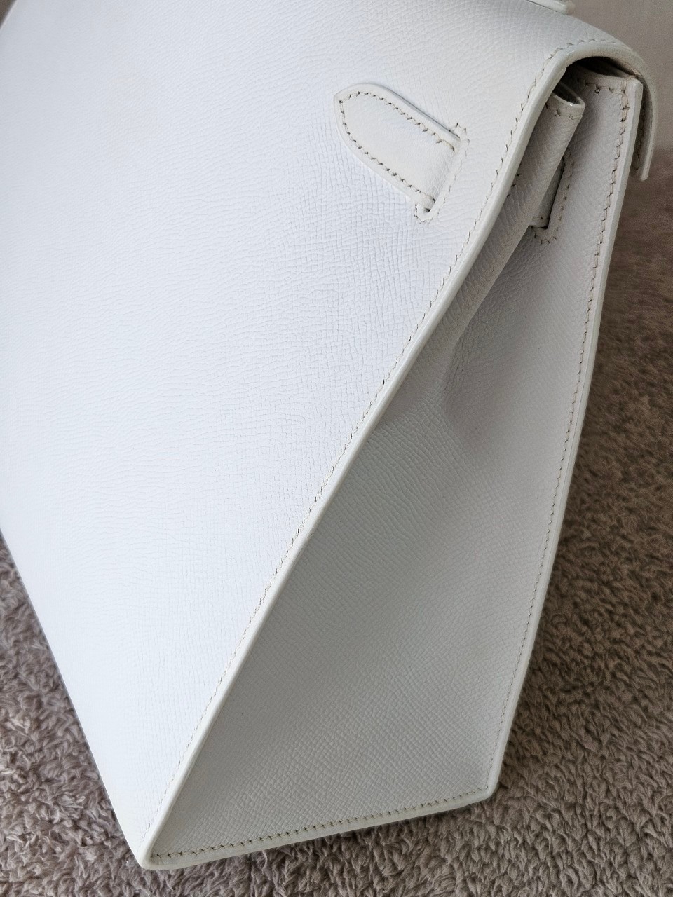 Hermes K32 Blance Epsom PHW stamp K