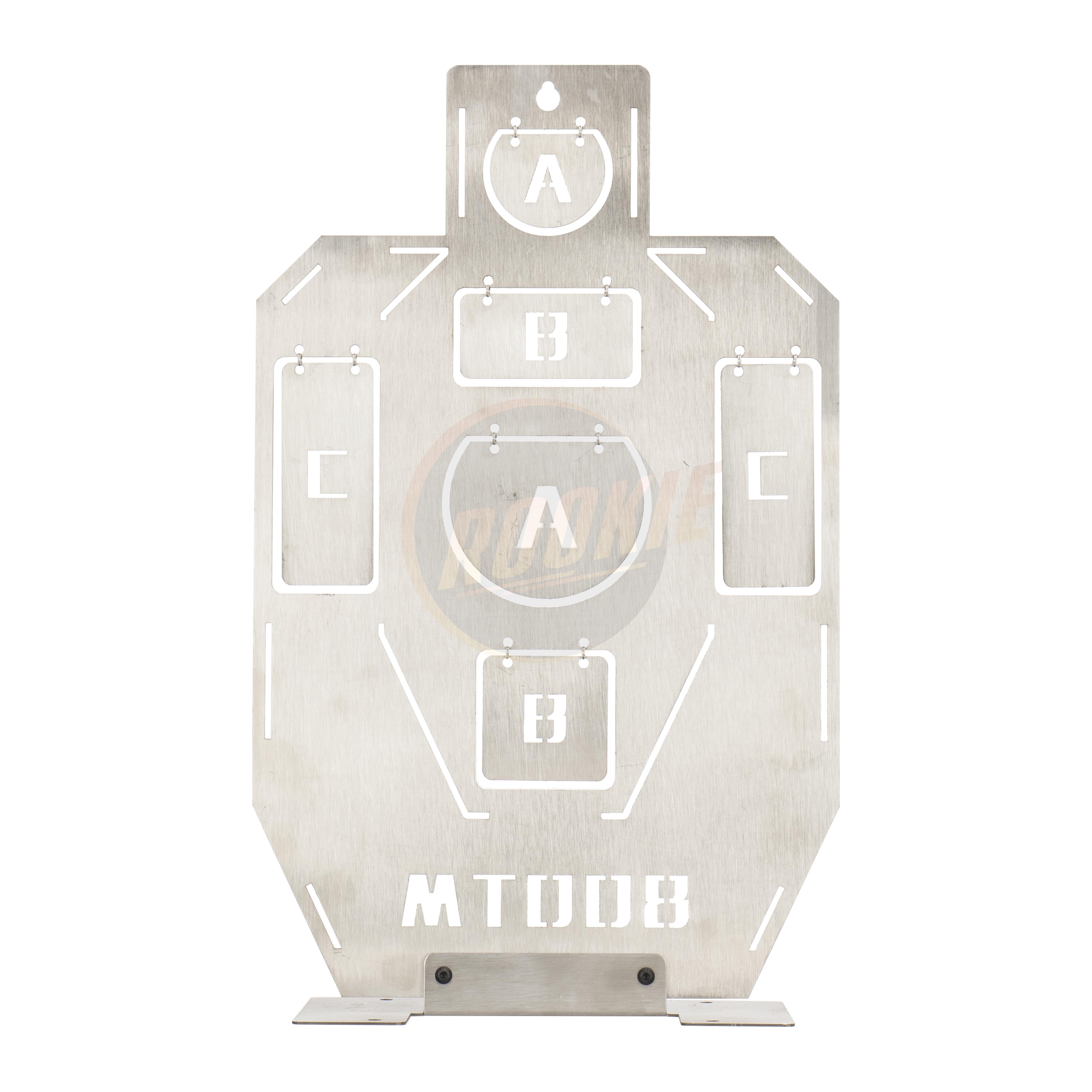MT008 Brushed Hardened Stainless Steel IDPA Standard Target