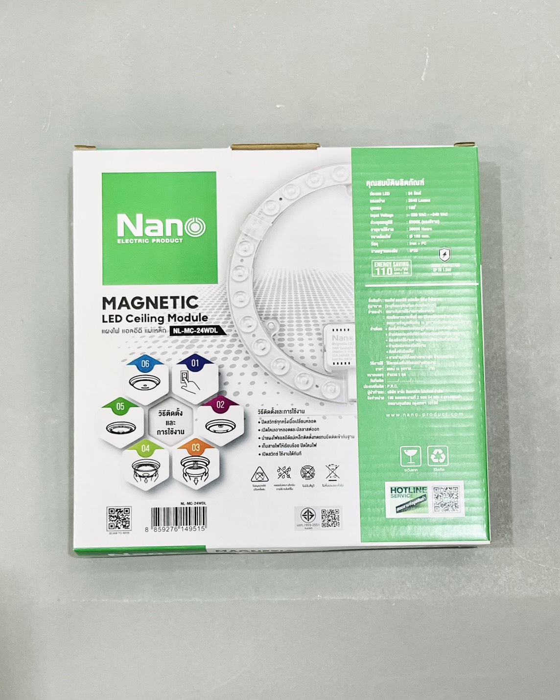 แผ่นชิพ LED 24W Nano แสงขาว