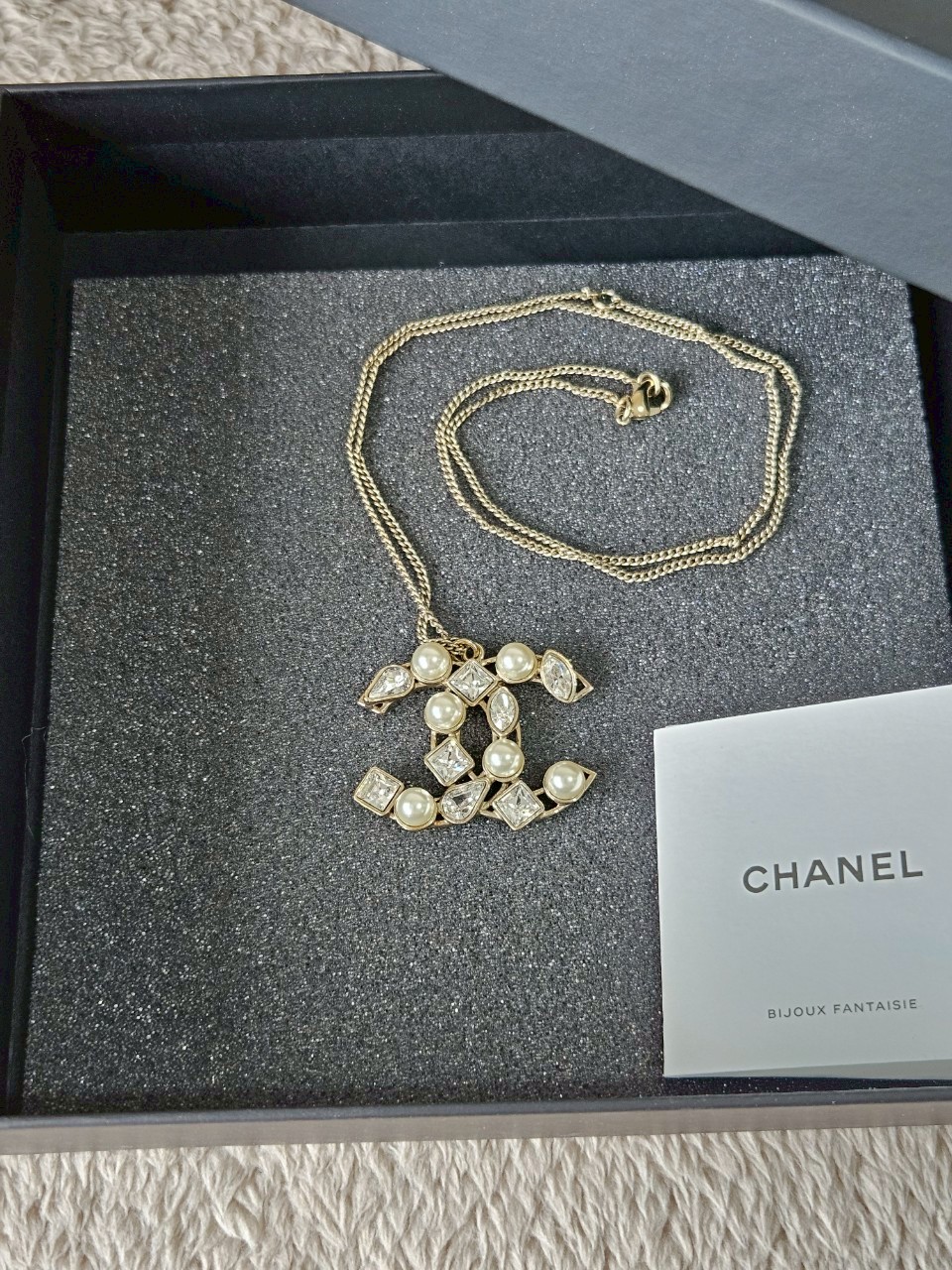 Chanel Pearl Crystal Necklace