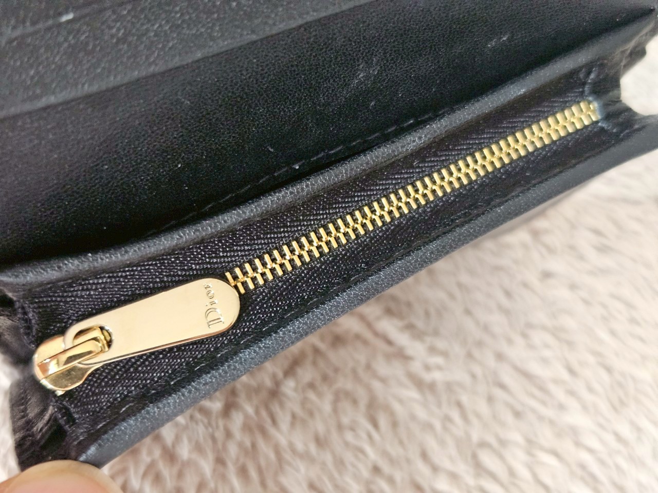 Dior Lady Dior Medium Wallet Lambskin Black