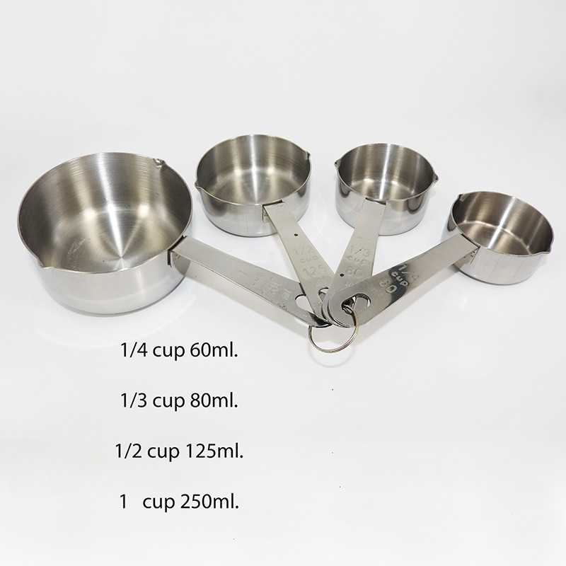 Set 4 measurement stainless measuing spoon 1610-424