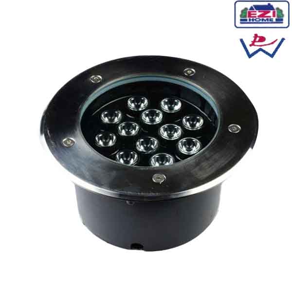 โคมไฟฝังพื้น LED 12w-แสงวอม(สีเหลือง)-ฝังพื้น