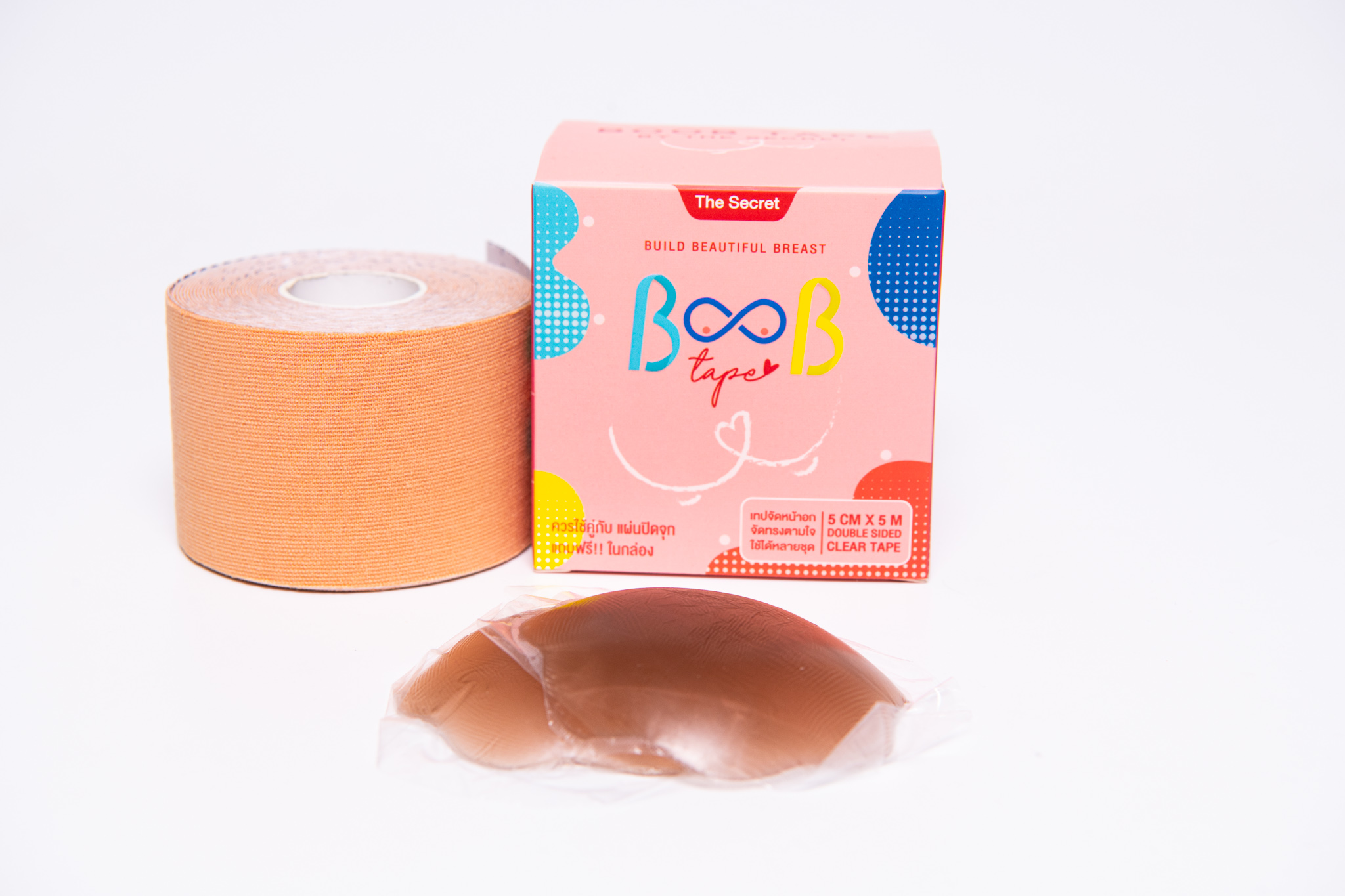 BOOB TAPE The Secret แถมฟรี‼️ ซิลิโคนปิดจุก เทปแปะกันโป๊ เทปผ้า เทปแปะอก เทปกาว เทปยกกระชับ