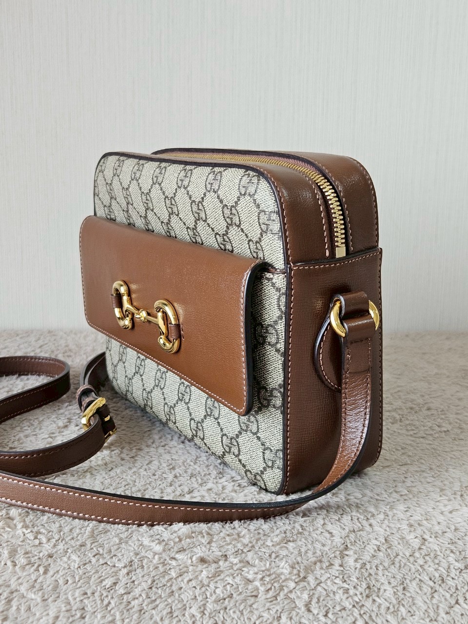 Gucci Horsebit Small Camera Brown