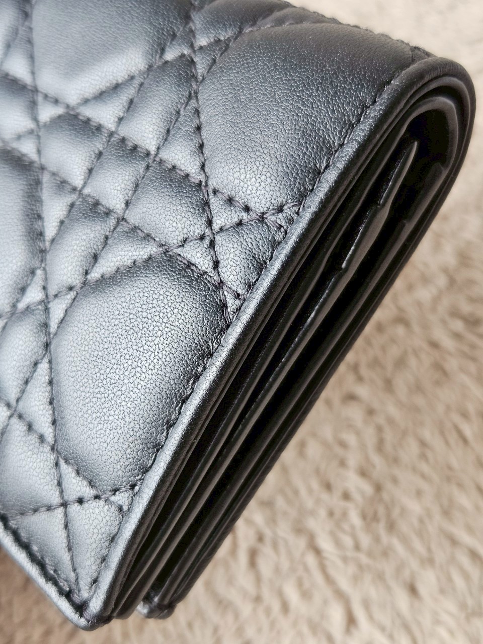 Dior Lady Dior Medium Wallet Lambskin Black