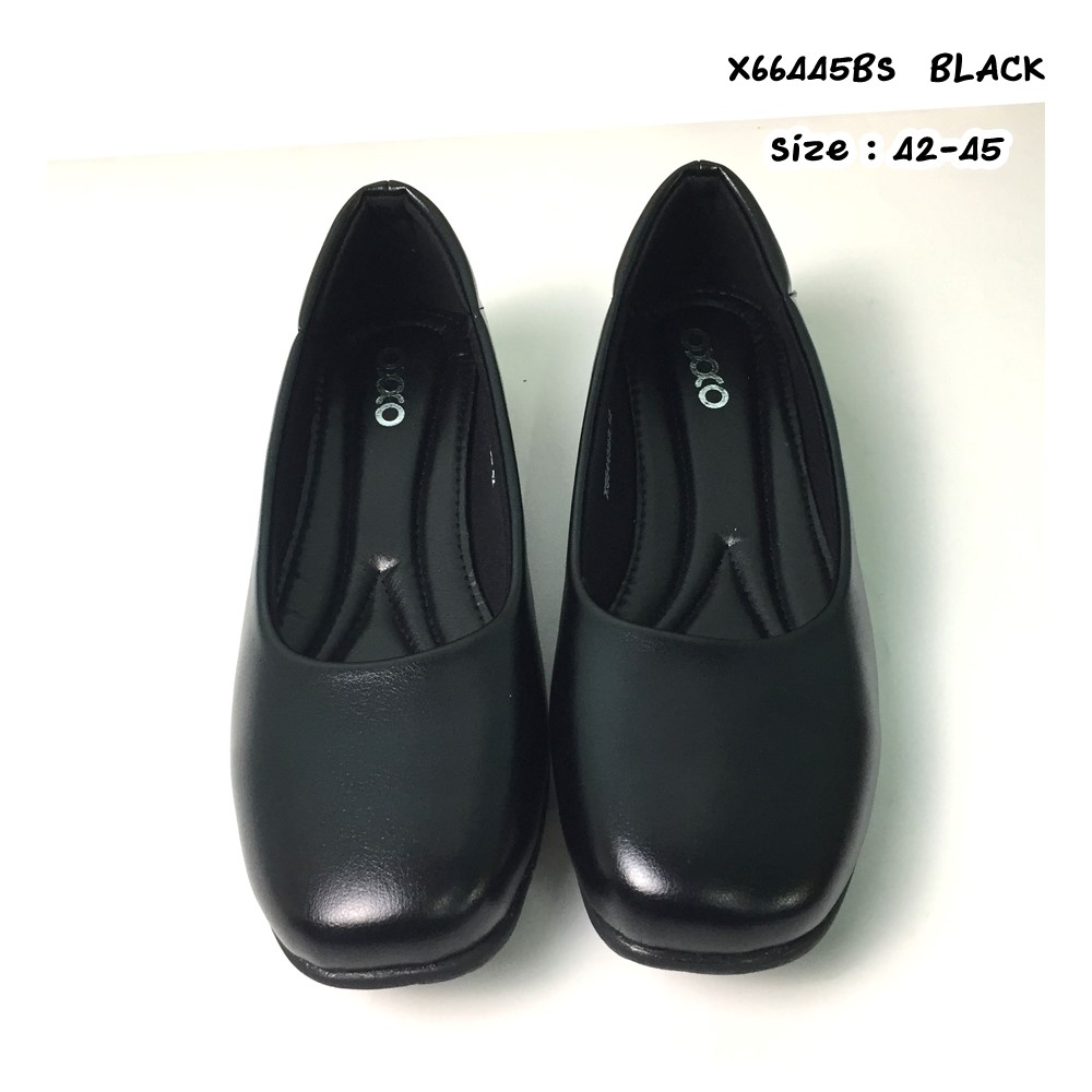 รองเท้าคัทชู รองเท้าเพื่อสุขภาพ รองเท้าแฟชั่น มีไซส์ใหญ่ 45 ใส่ทำงาน ส้นpuสูง2เซน พี้นกันลื่น หนังพียูนิ่มมาก X66445