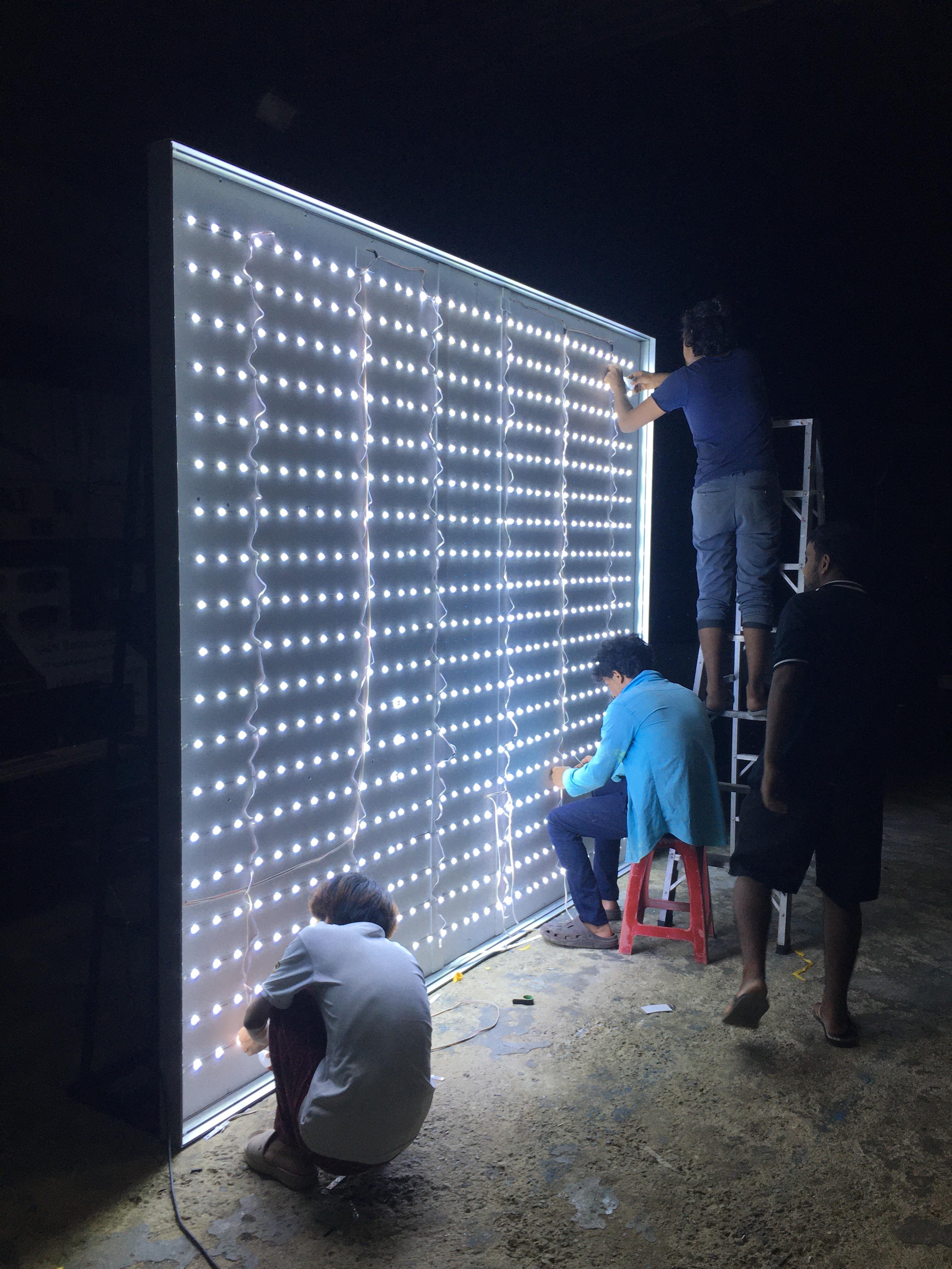 กล่องไฟสำหรับยึดผ้า3P Fabric Lightbox UV ป้ายไฟบาง Slim Light Box 6cm.