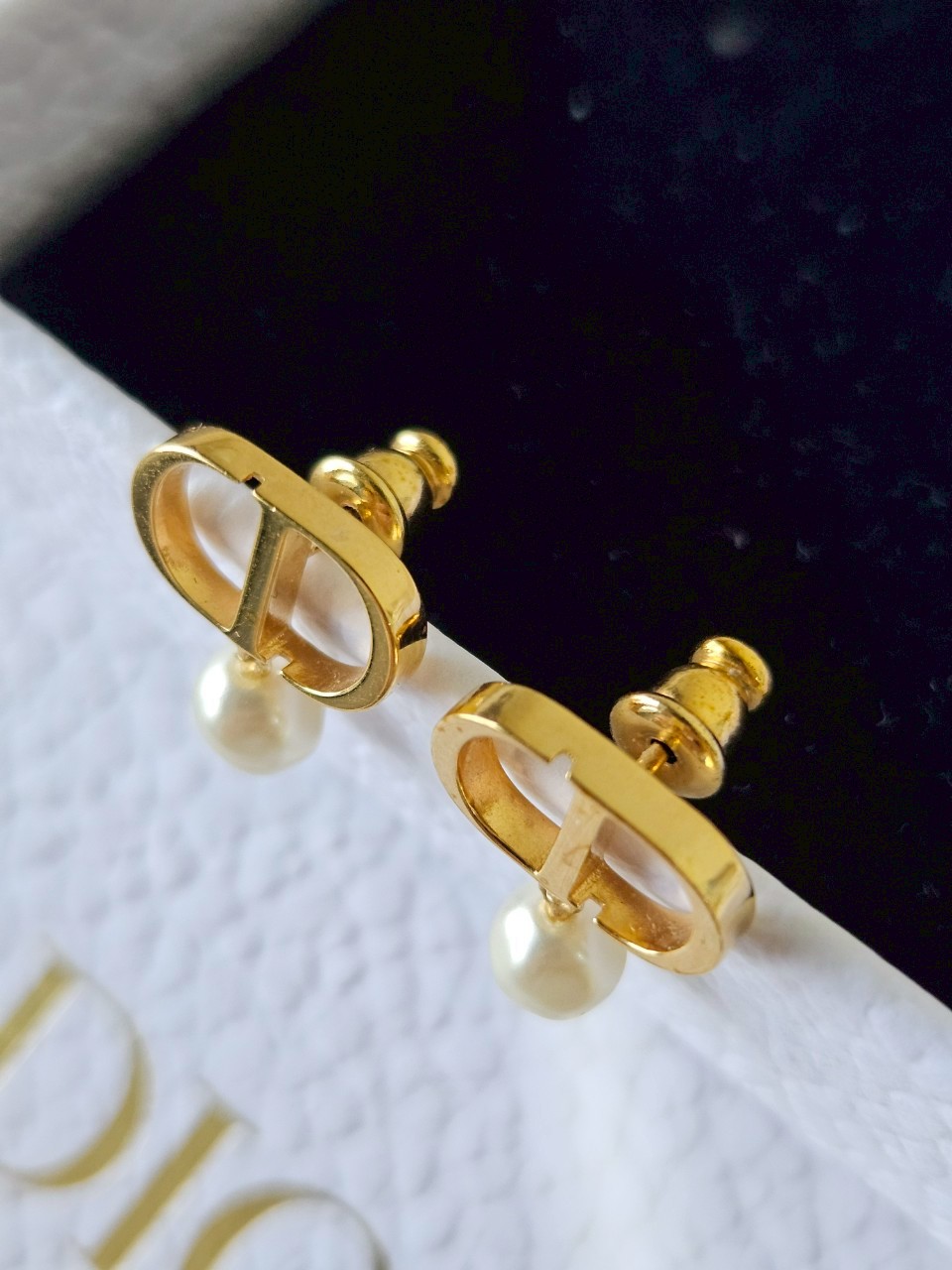 Dior Earring CD มุก