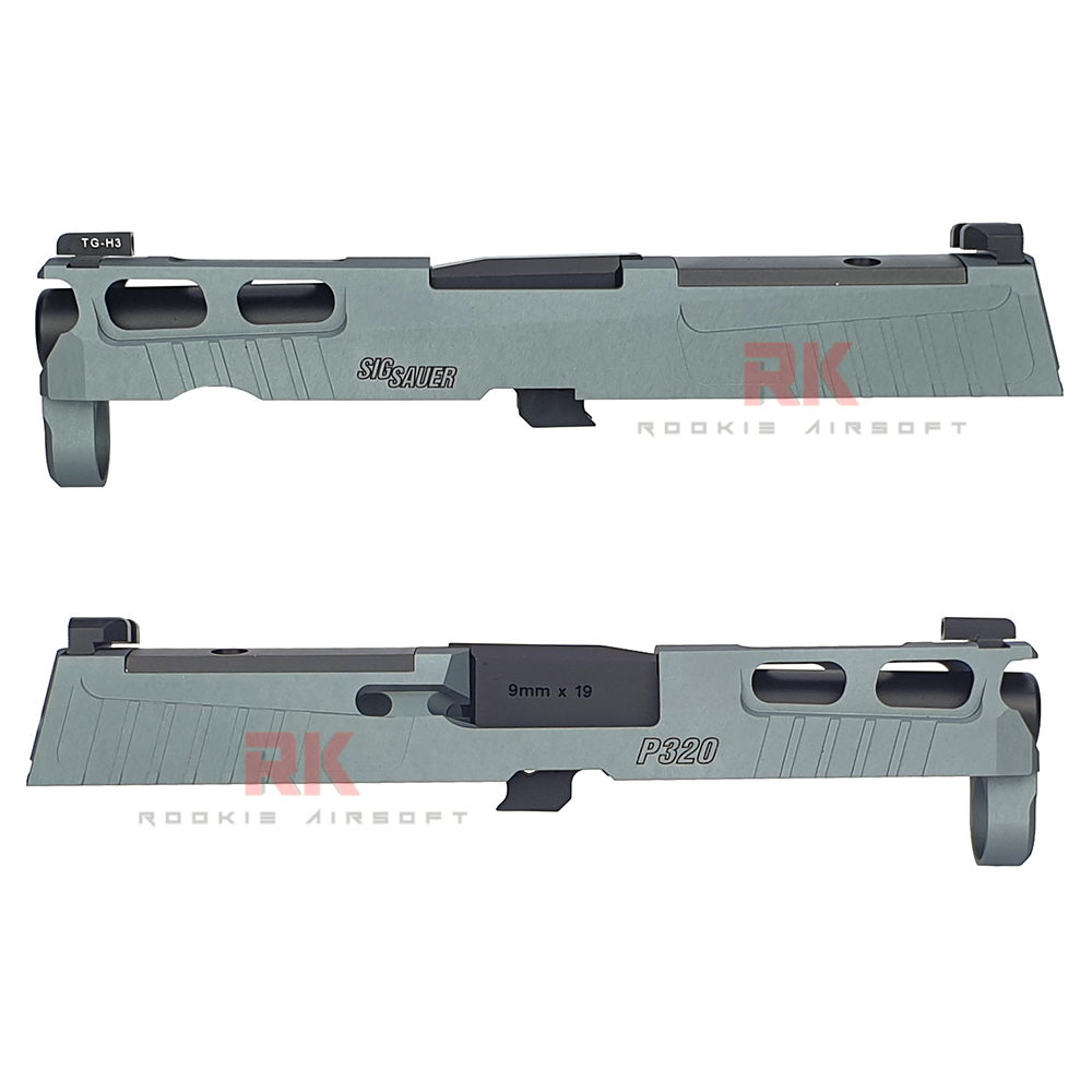 Bomber CNC Aluminum PRO-CUT (3.9 inch) Slide Kit for SIG AIR P320 M18 (Stainless Grey)
