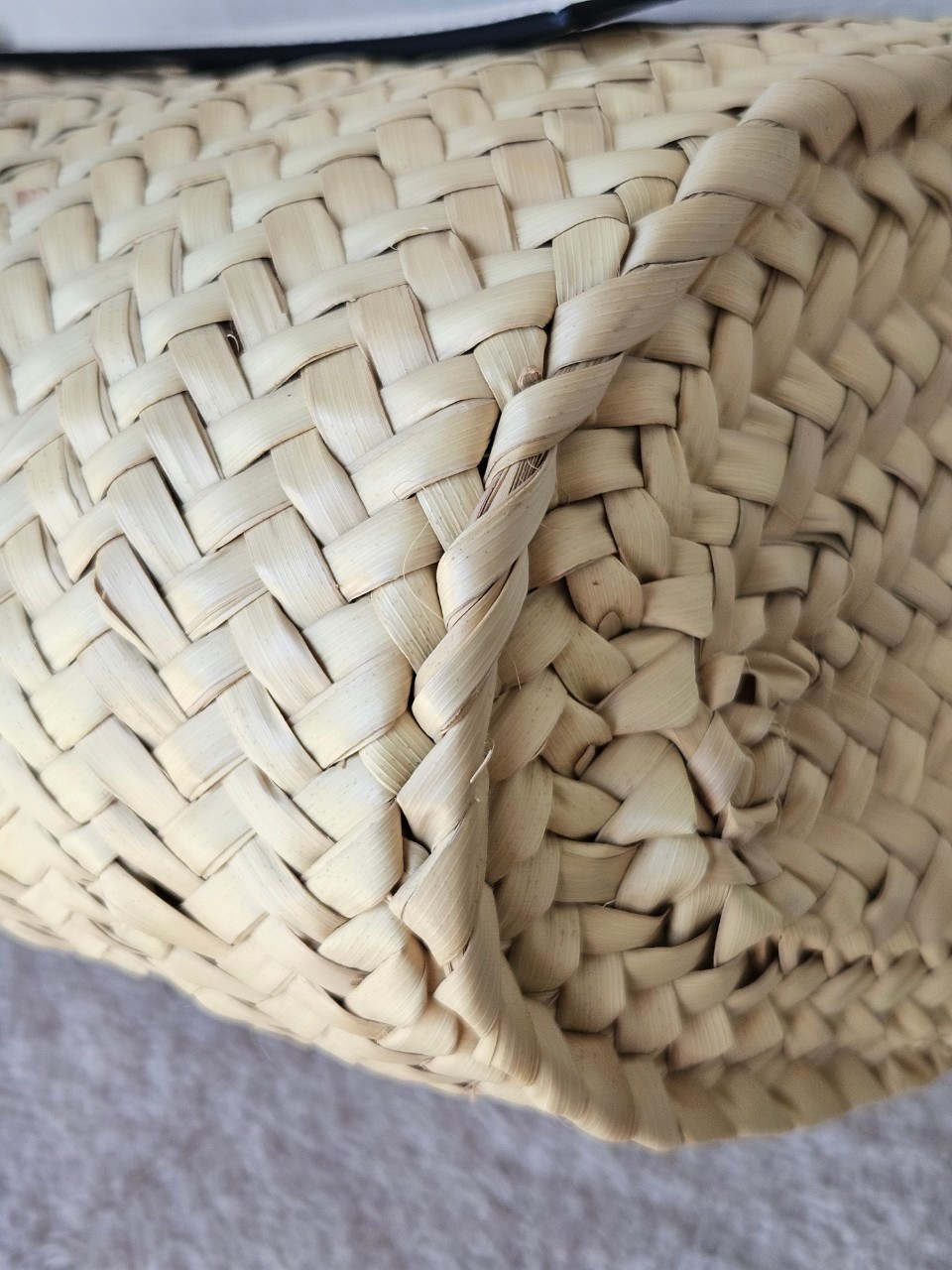 Loewe Basket Bag In Palm Leaf and Calfskin