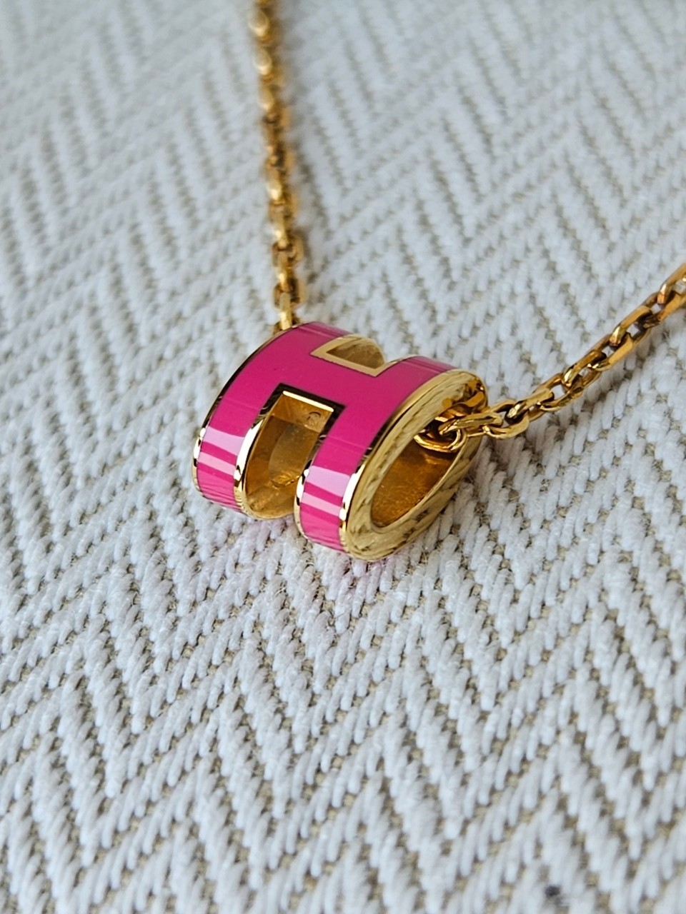 Hermes Mini Pop H ชมพูทอง